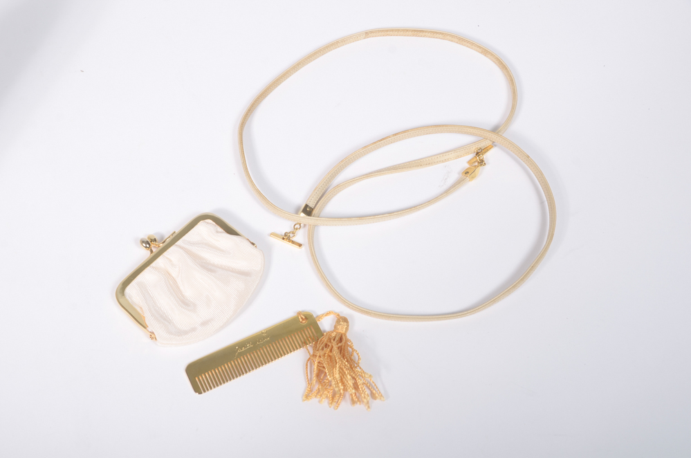 Bone Colored Judith Leiber Clutch