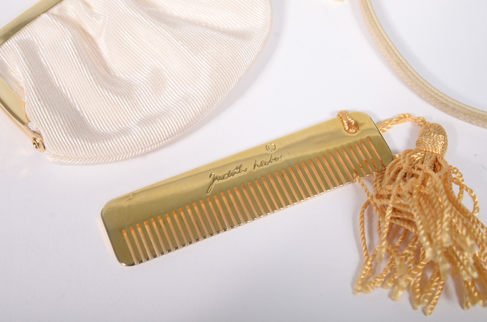 Bone Colored Judith Leiber Clutch