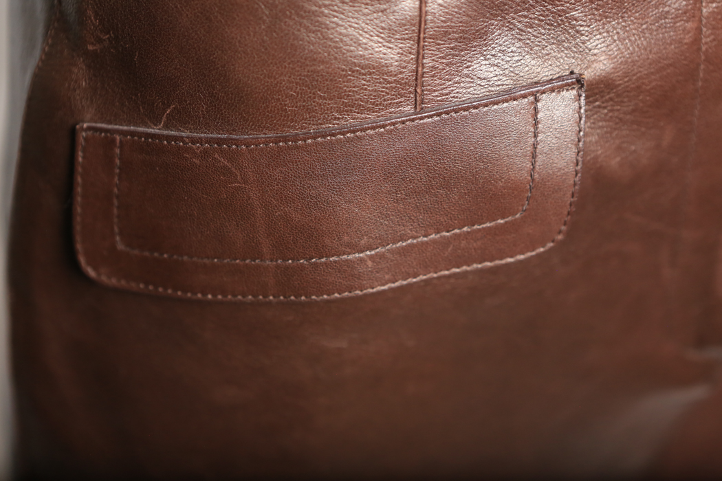 Prada Teak Leather Skirt