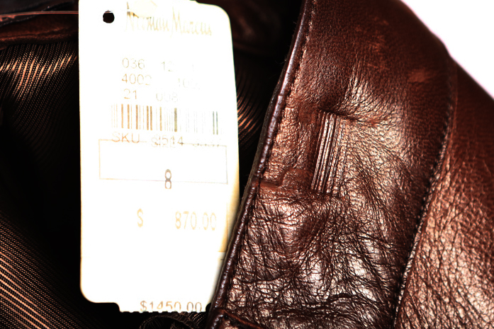 Prada Teak Leather Skirt