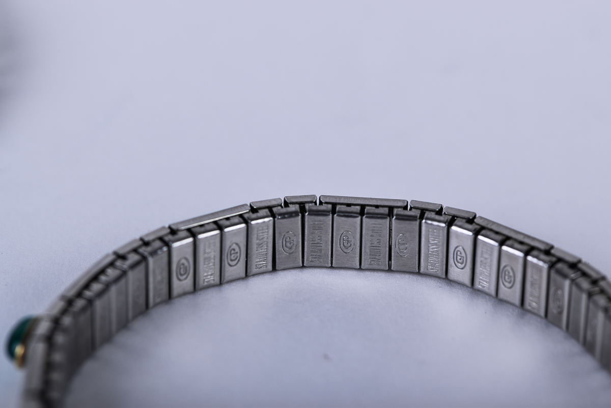 Set of Stainless Steel Stretch Bracelets With 18K Yellow Gold and Natural Stone Accents