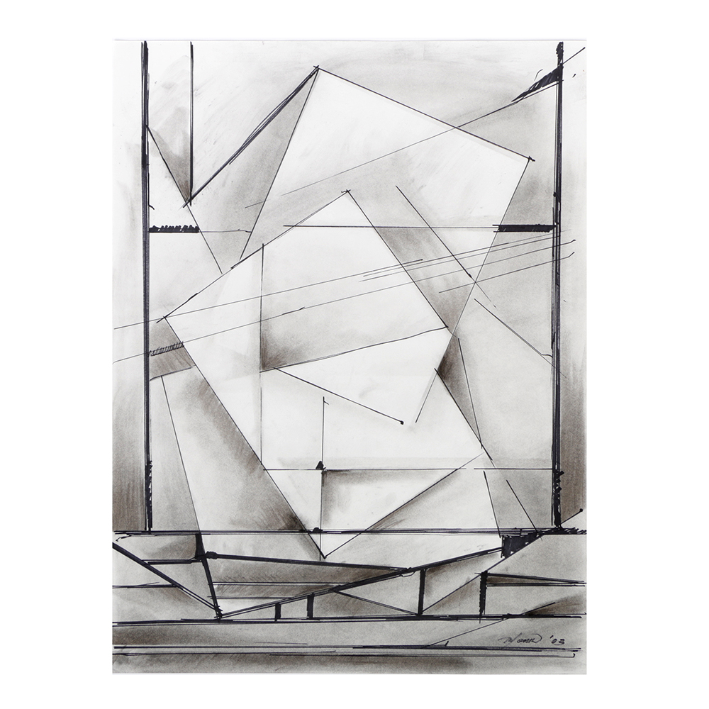 Ricardo Morin Mixed Media Sketch on Paper