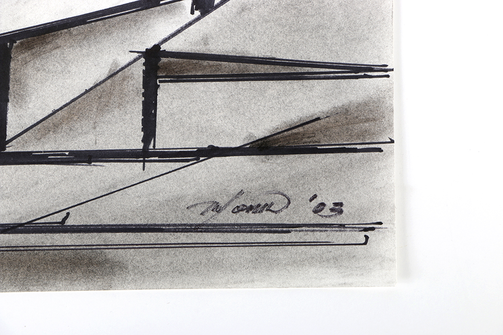 Ricardo Morin Mixed Media Sketch on Paper