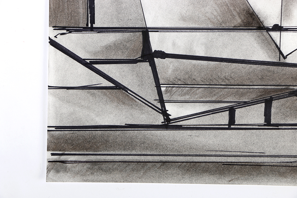 Ricardo Morin Mixed Media Sketch on Paper