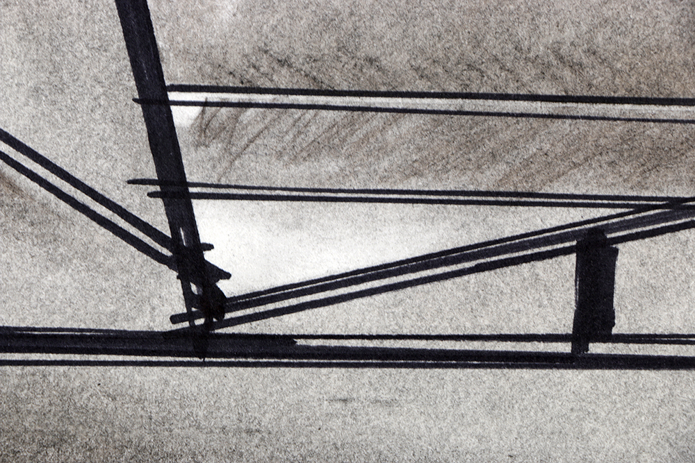 Ricardo Morin Mixed Media Sketch on Paper