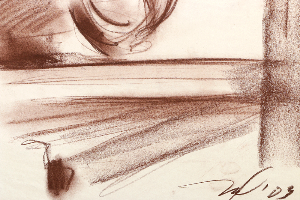 Collection of Ricardo Morin Pastel Sketches on Paper