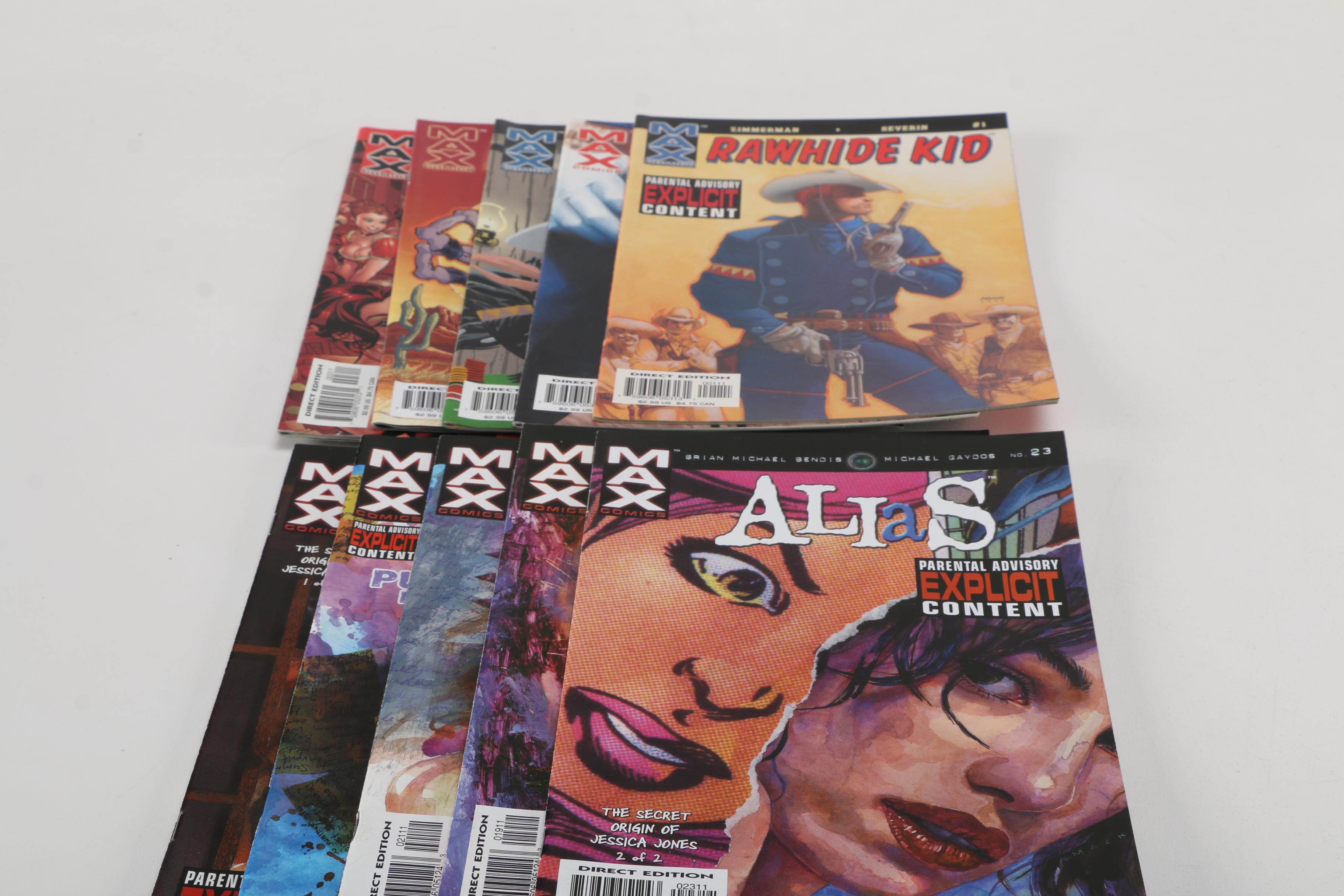 Max Comics "Alias" and "Rawhide Kid" Modern Age Comics