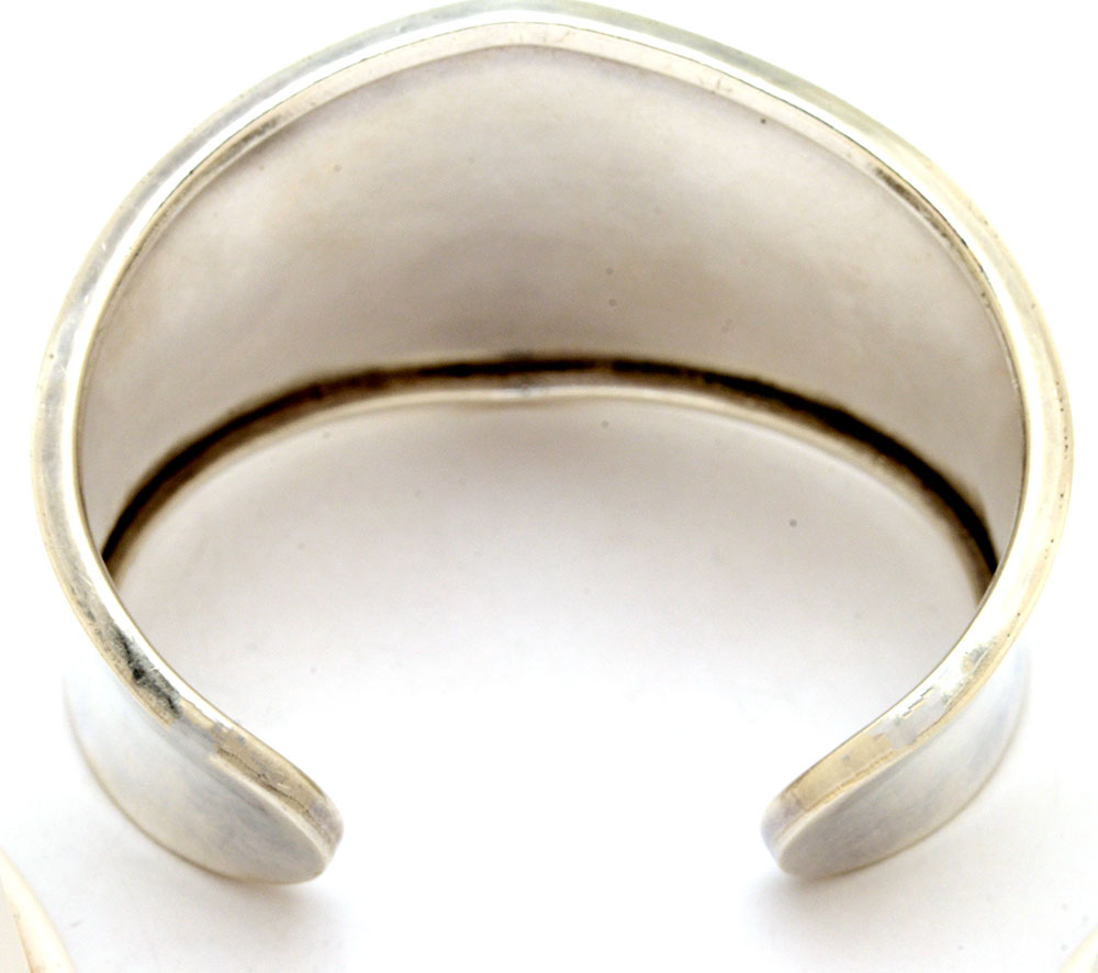 Vintage Taxco, Mexico Sterling Silver Engraved Cuff Bracelet