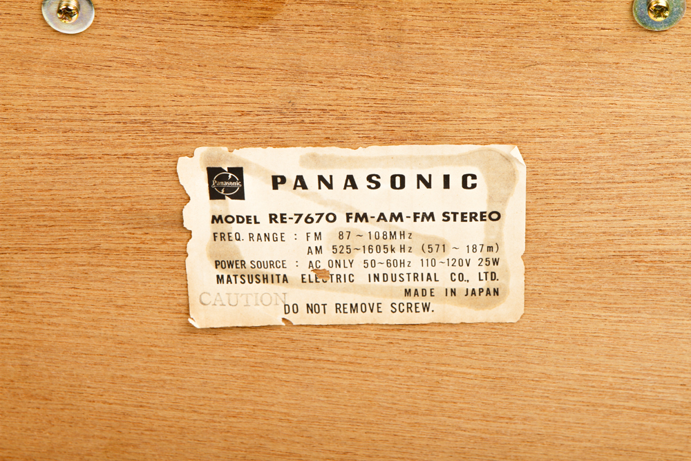 Vintage 1970s Panasonic FM-AM Multiplex Stereo Receiver