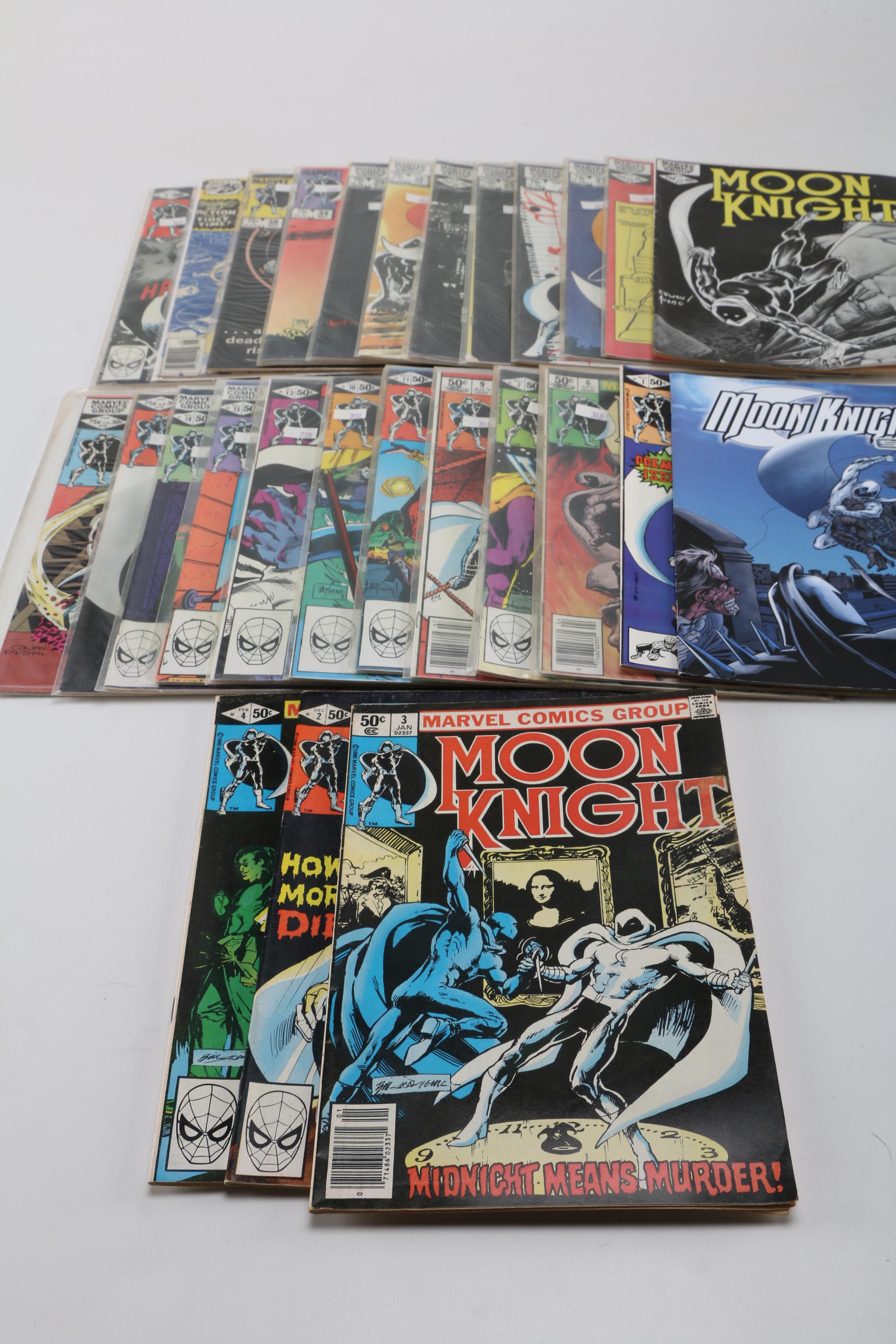 Bronze and Modern Age "Moon Knight" Comics Featuring Issue 1