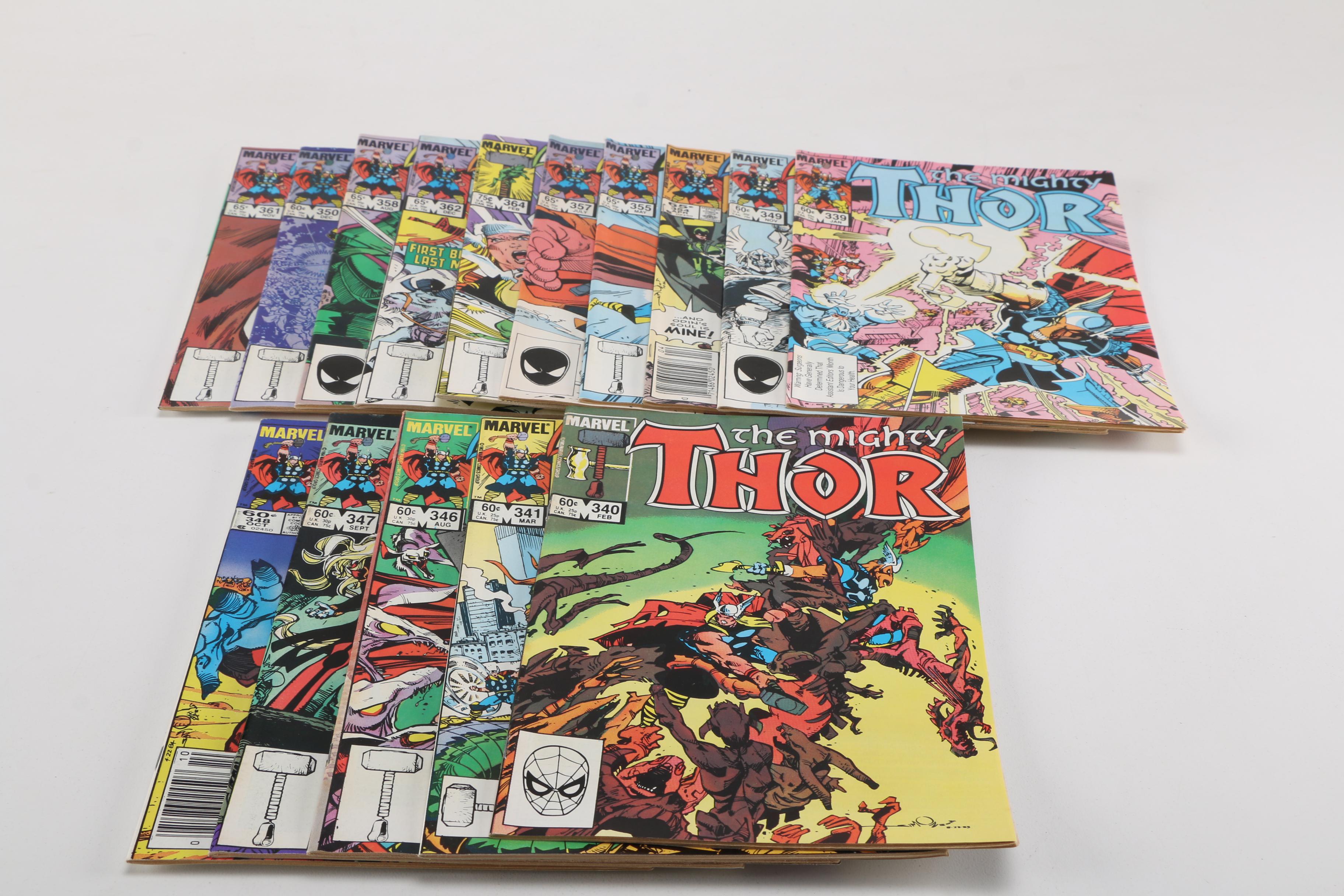 1980s Marvel "The Mighty Thor" Comic Books