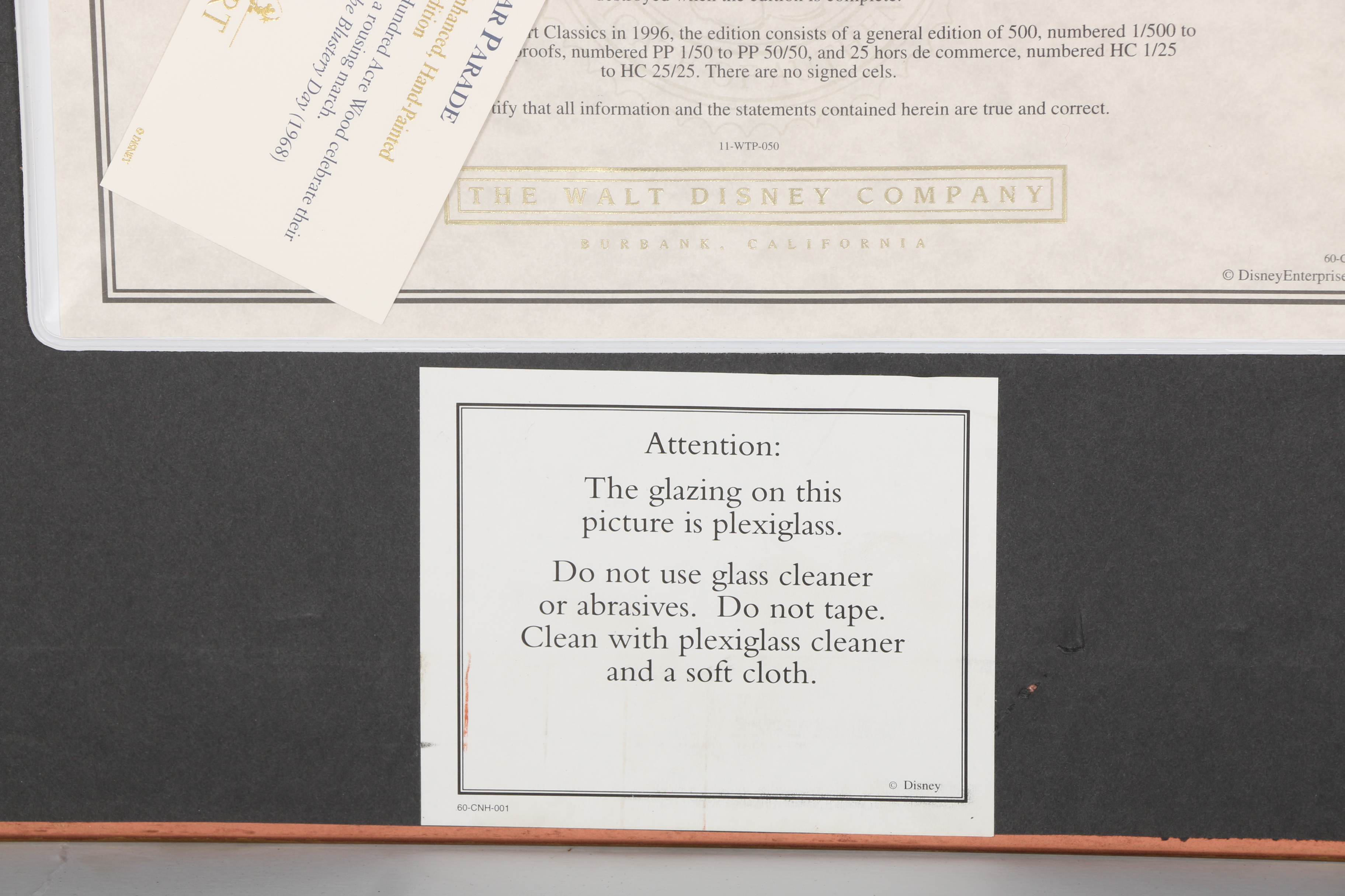 Limited Edition Walt Disney Cel "Pooh Bear Parade"