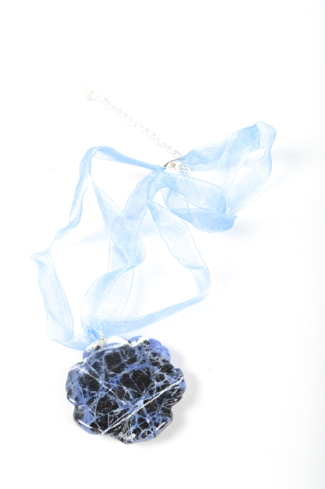Sodalite Hearts and Roses Pendant Necklaces Grouping