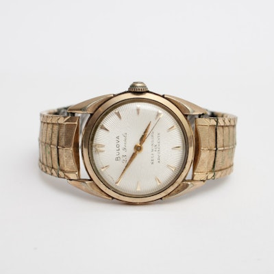 Man's Vintage Bulova 23 Jewel Self Winding Gold Tone Watch Man's Vintage Bulova 23 Jewel Self Winding Gold Tone Watch