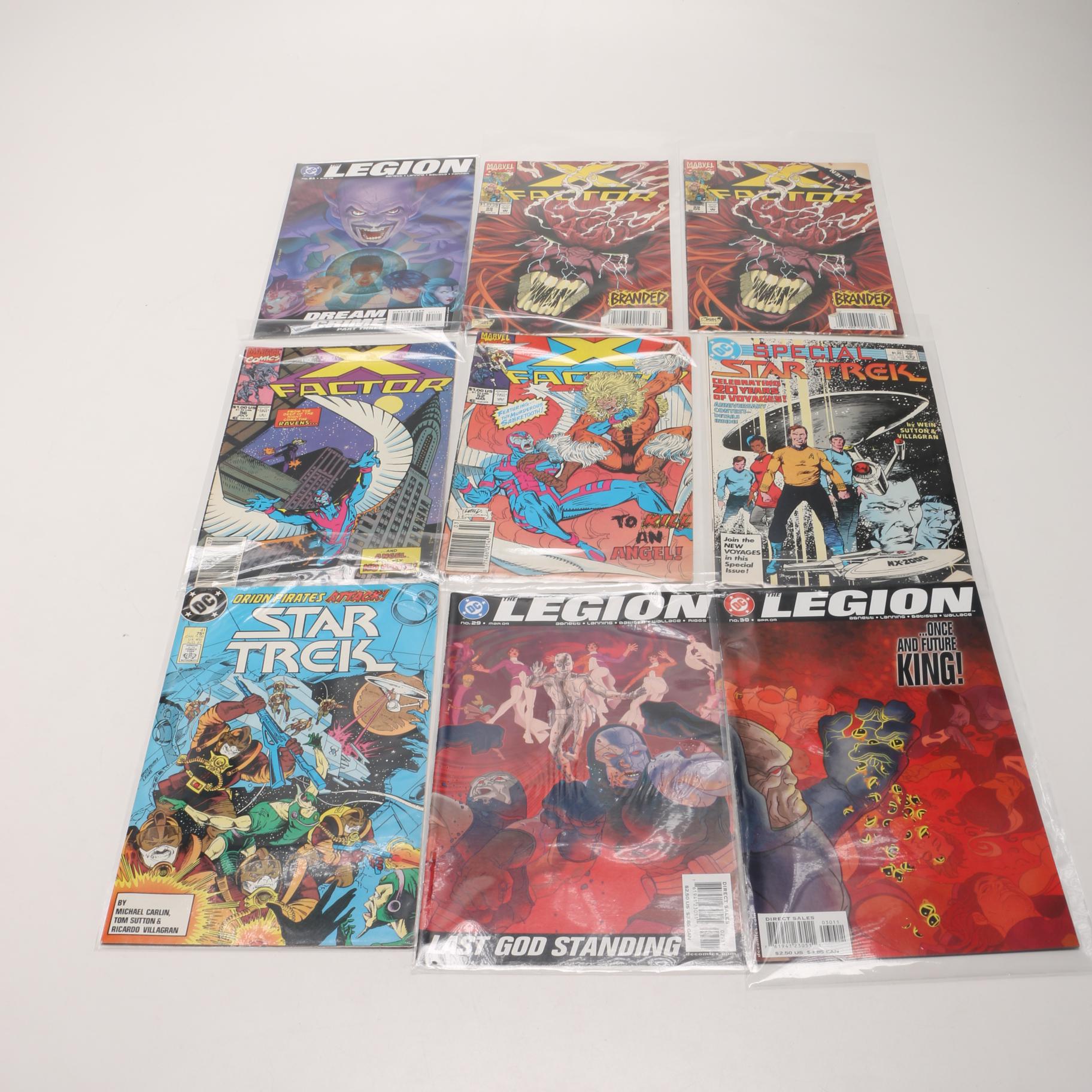 Bronze and Modern Age "The Legion", "Star Trek" "Teen Titans" and "X Factor" Comics