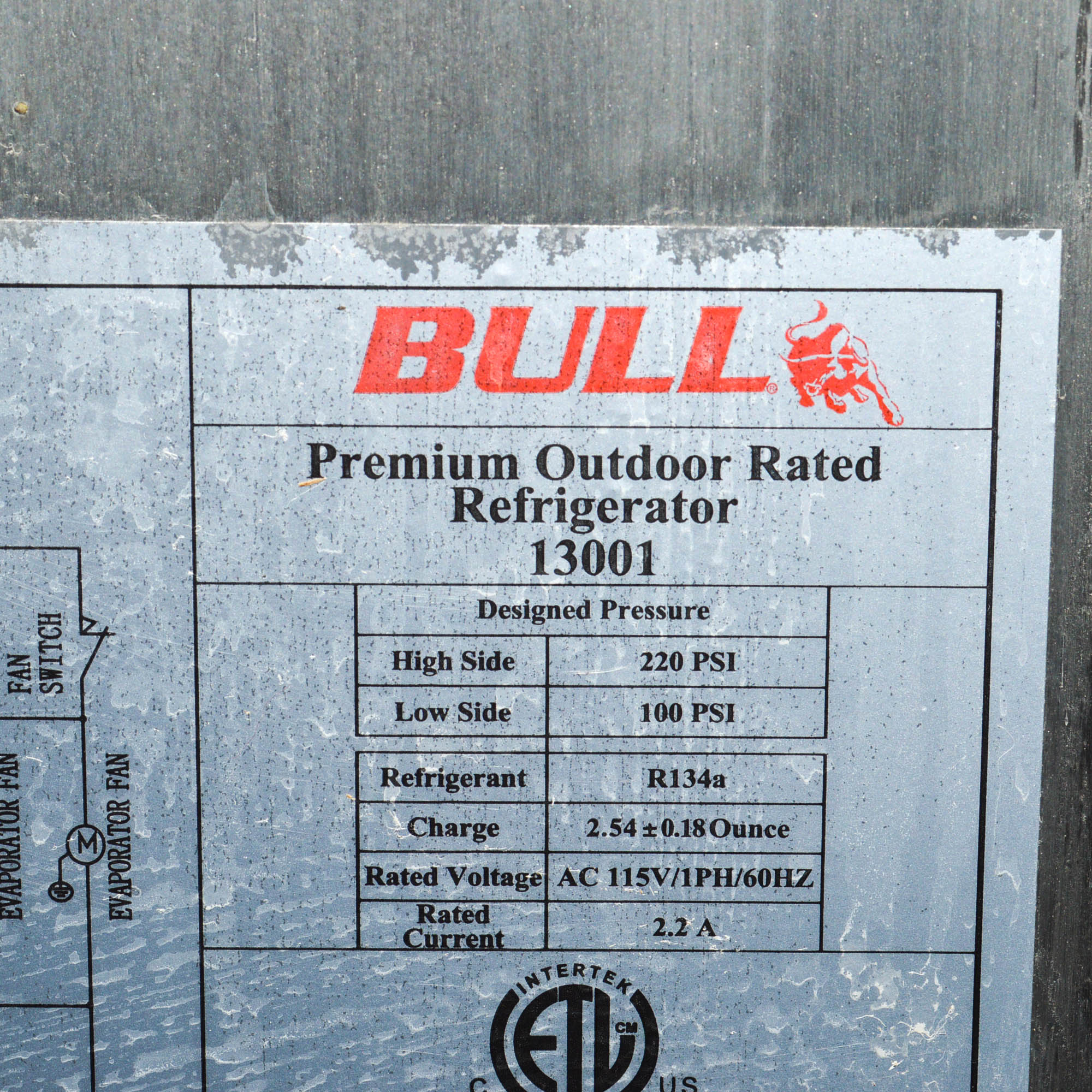 Bull Stainless Steel Outdoor Refrigerator