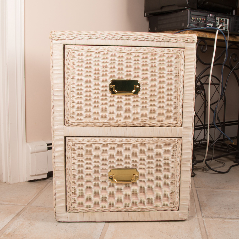 Wicker Filing Cabinet