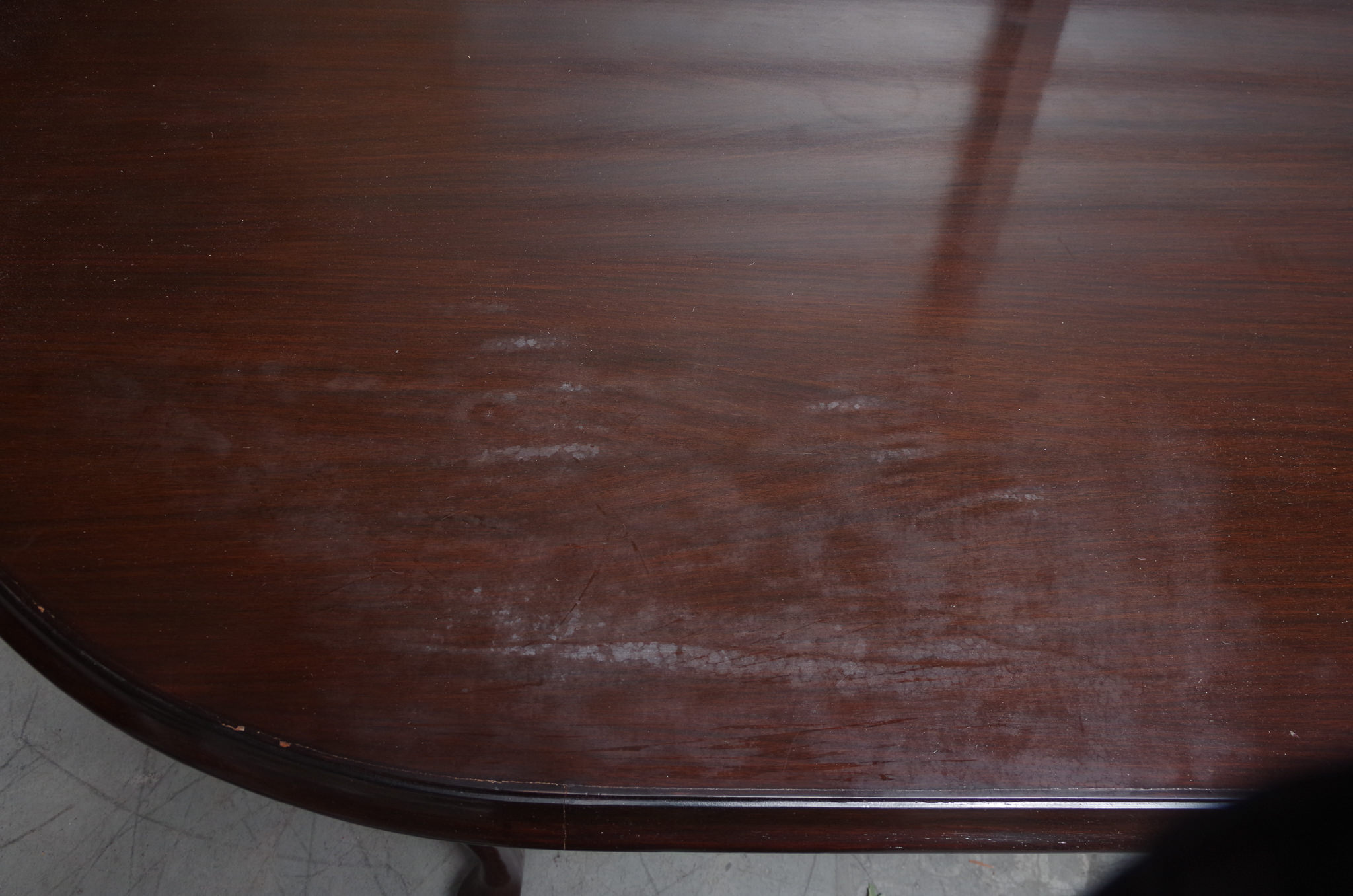 Queen Anne Style Oval Dining Table and Six Chairs