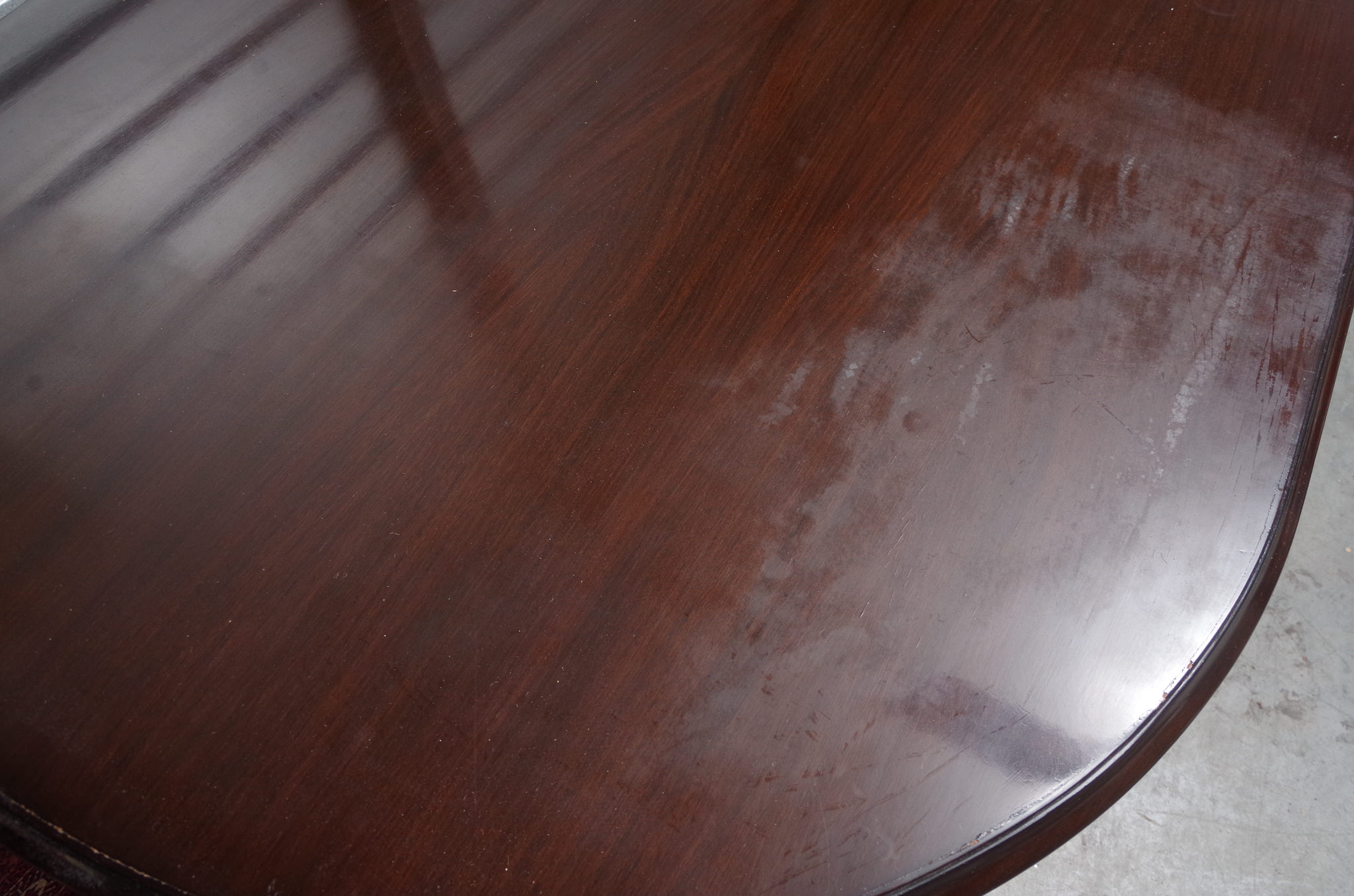 Queen Anne Style Oval Dining Table and Six Chairs