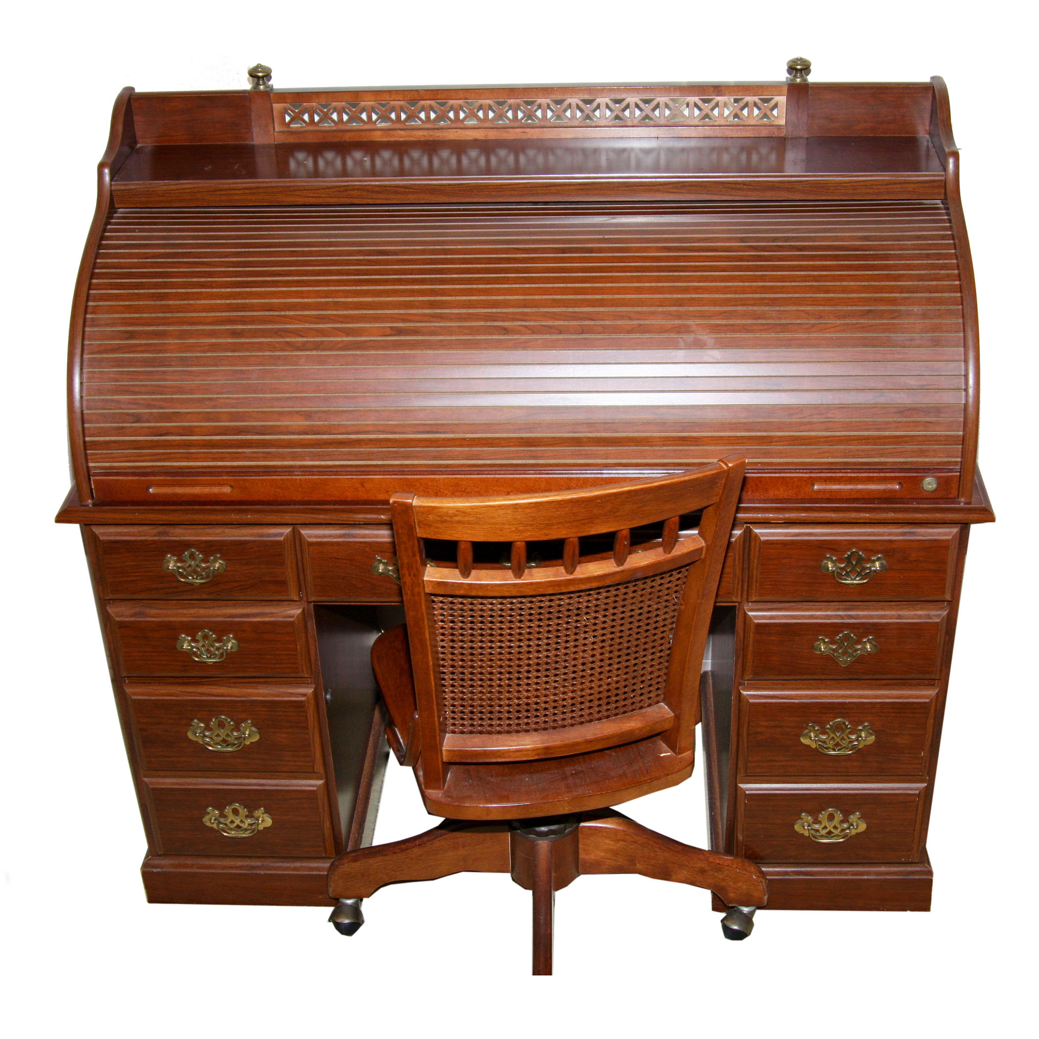 Roll-top Desk and Chair From Riverside Furniture