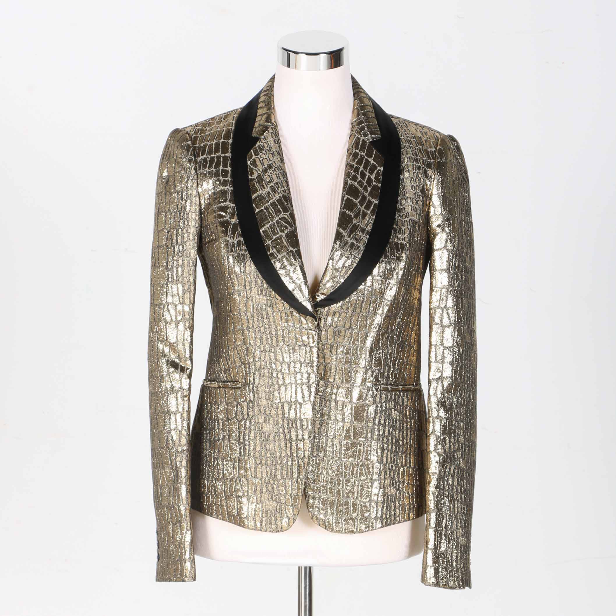 Diane Von Furstenberg Women's Gold Tone Blazer