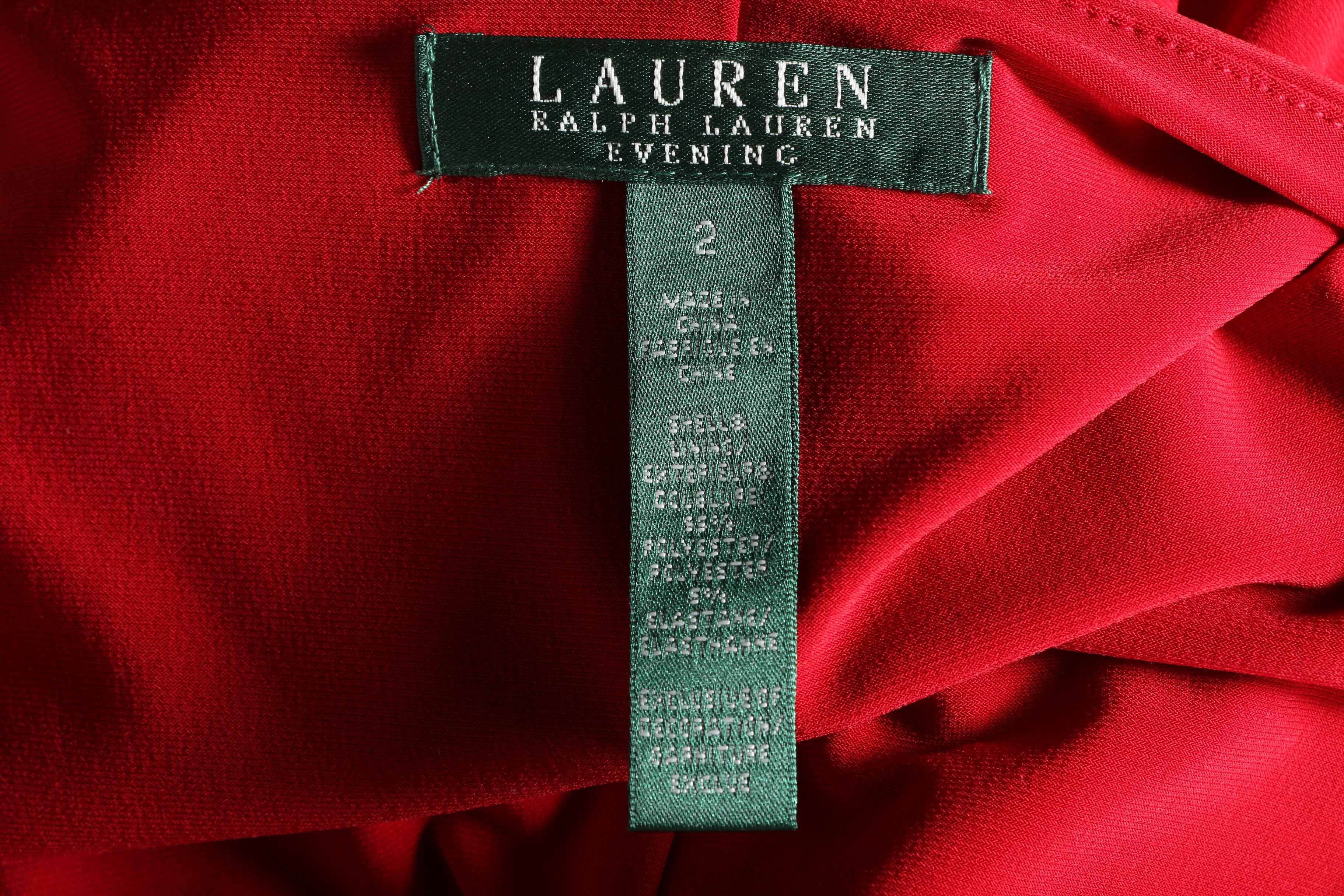 Ralph Lauren Women's Red Evening Dress