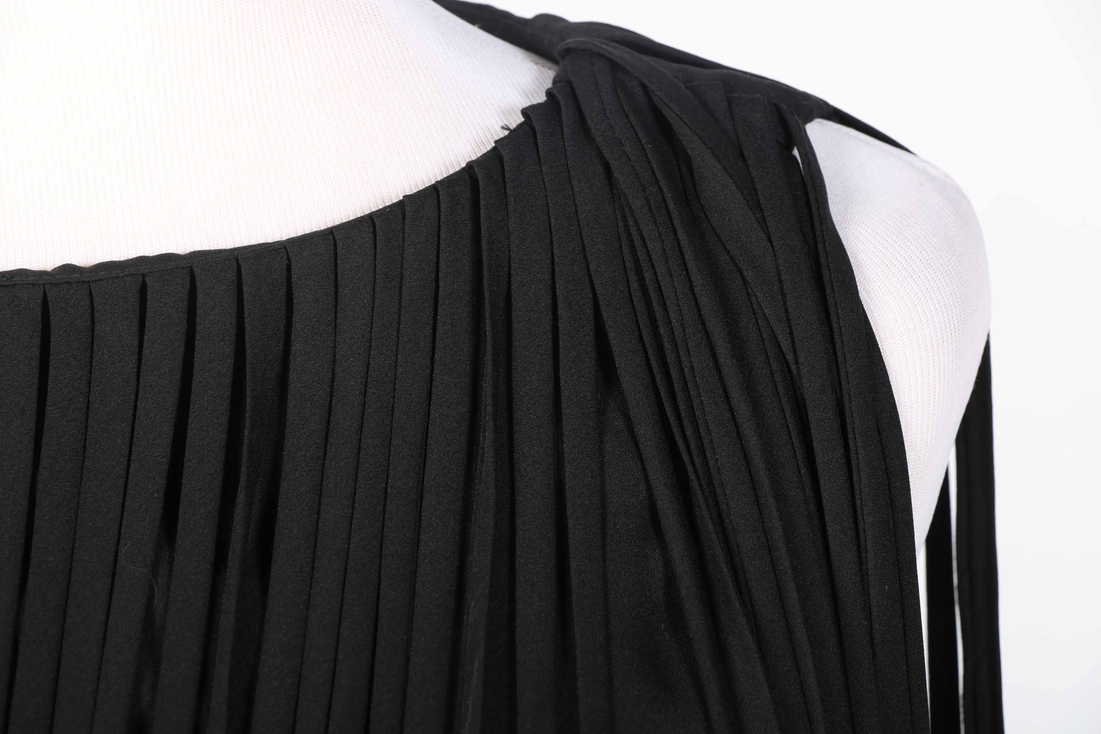 Kate Moss Topshop Women's Black Fringe Dress