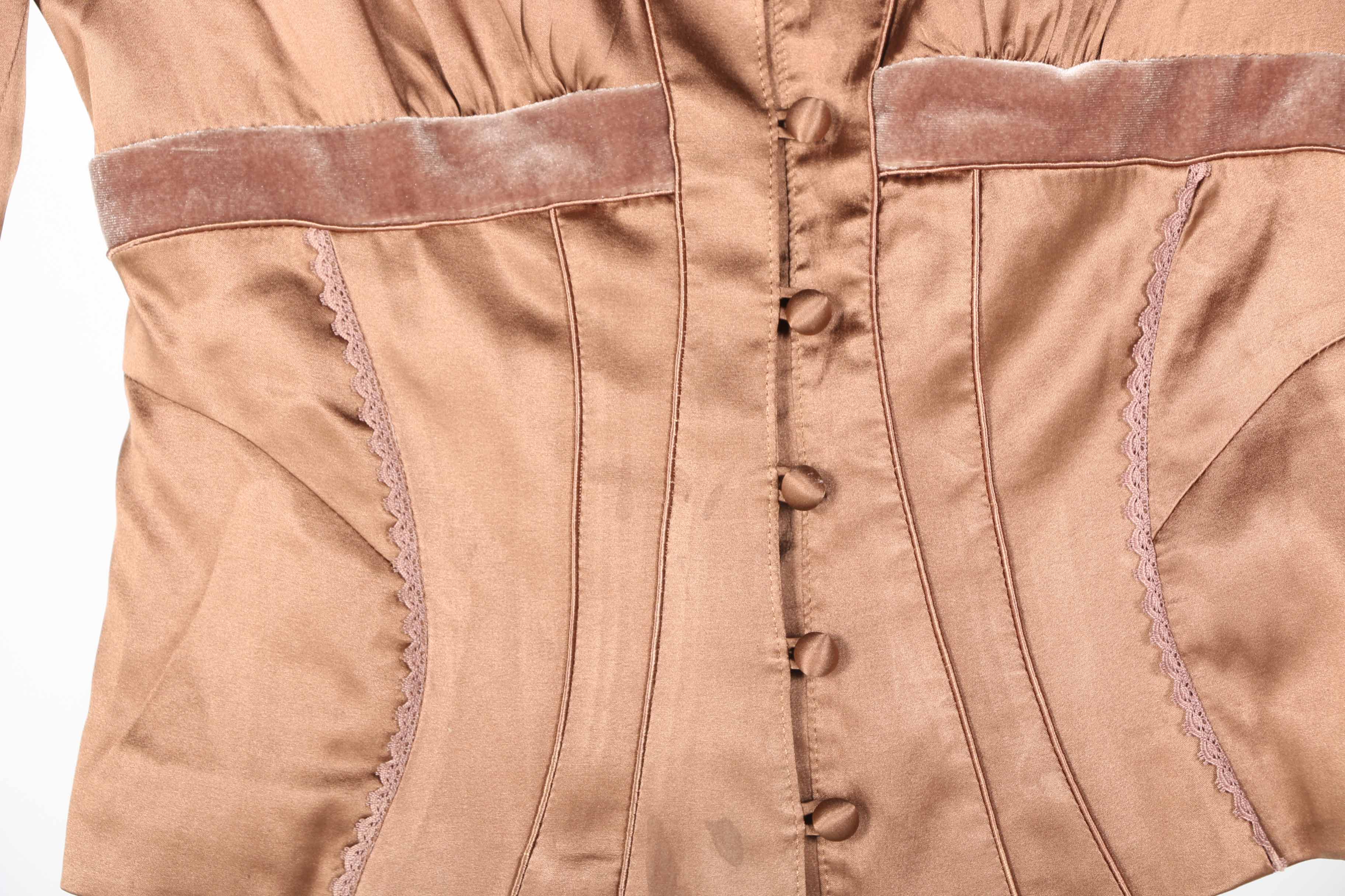 Korean Made Copper Tone Dress And Jacket