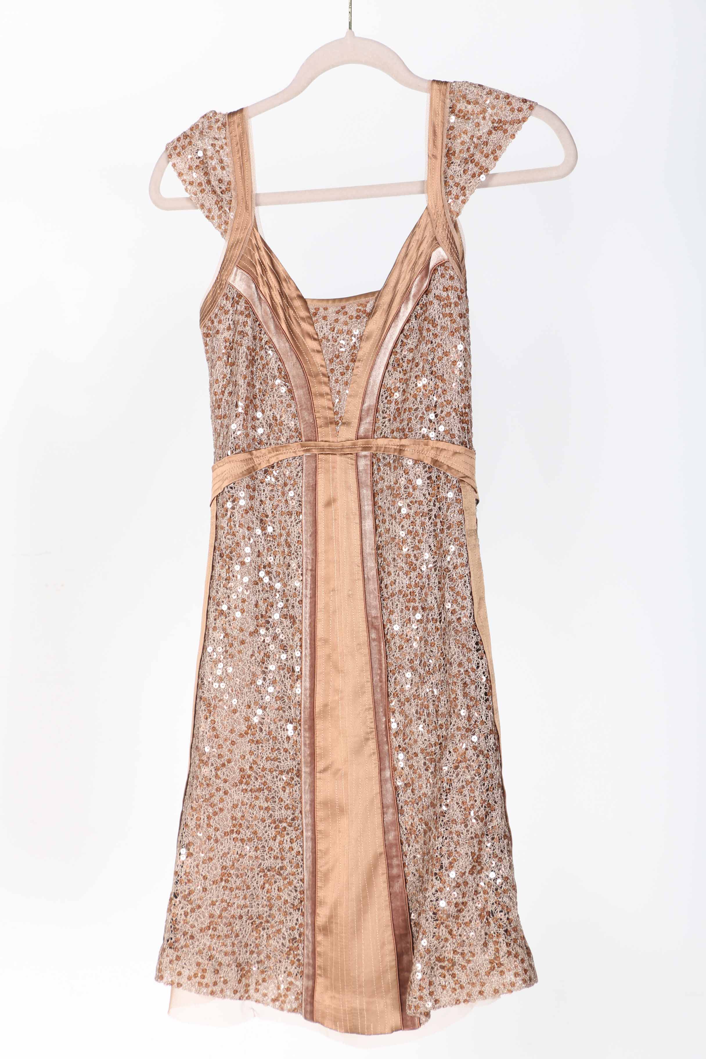 Korean Made Copper Tone Dress And Jacket