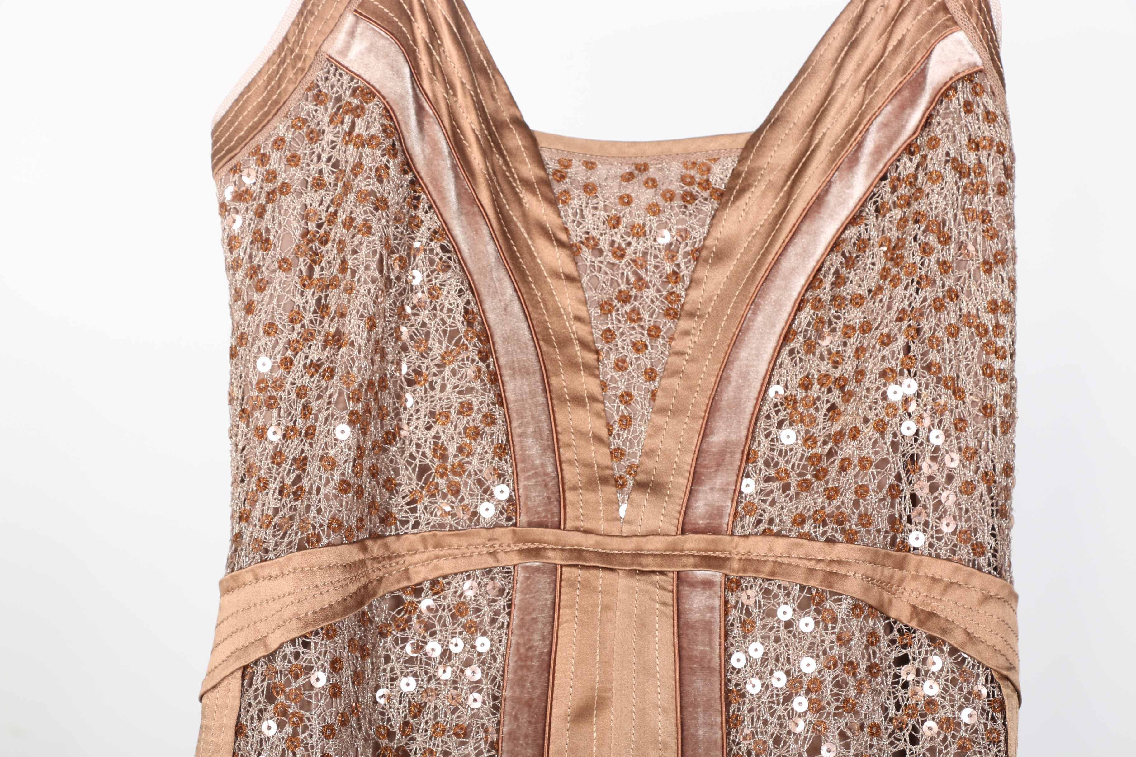 Korean Made Copper Tone Dress And Jacket