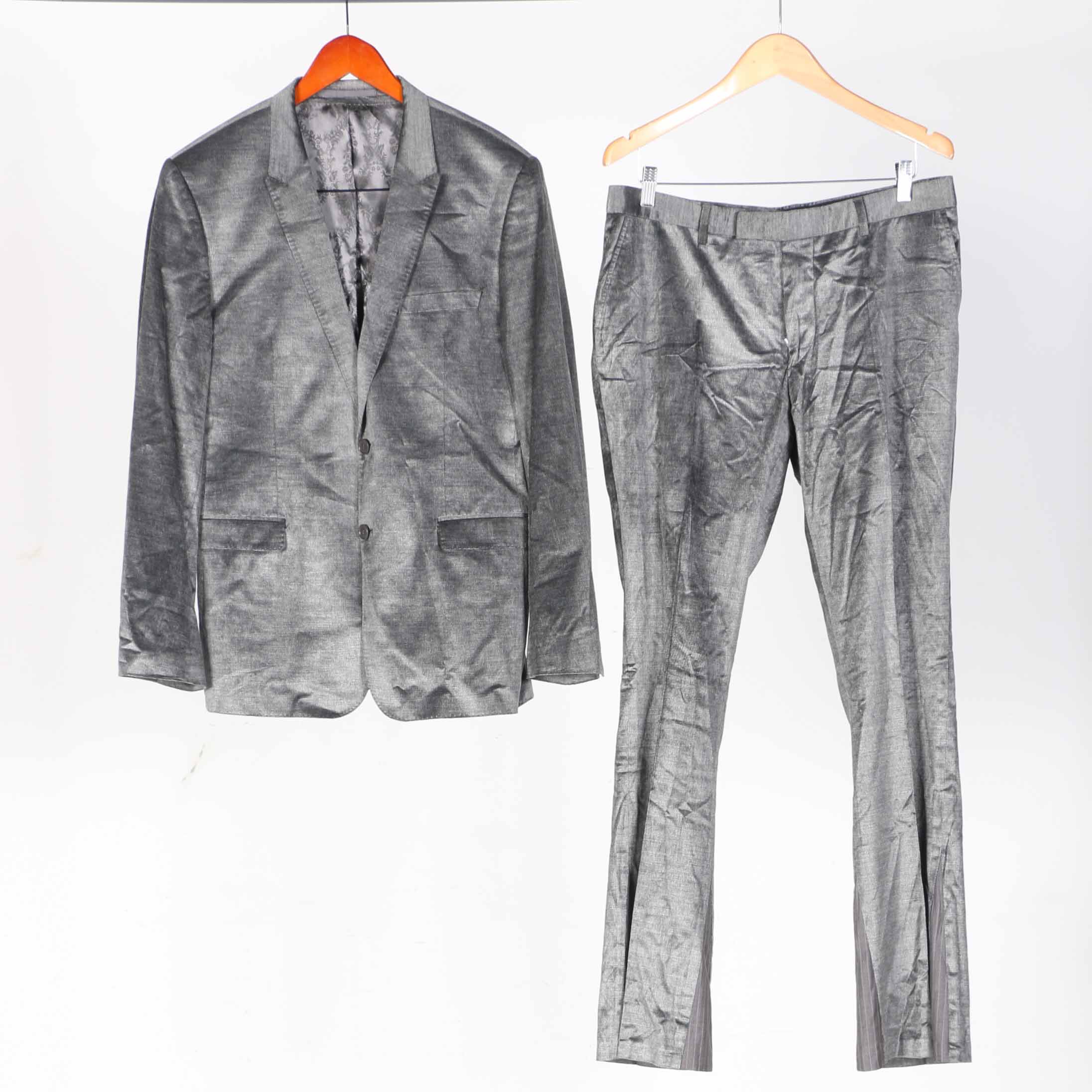 Sand Men's Gray Velvet Suit