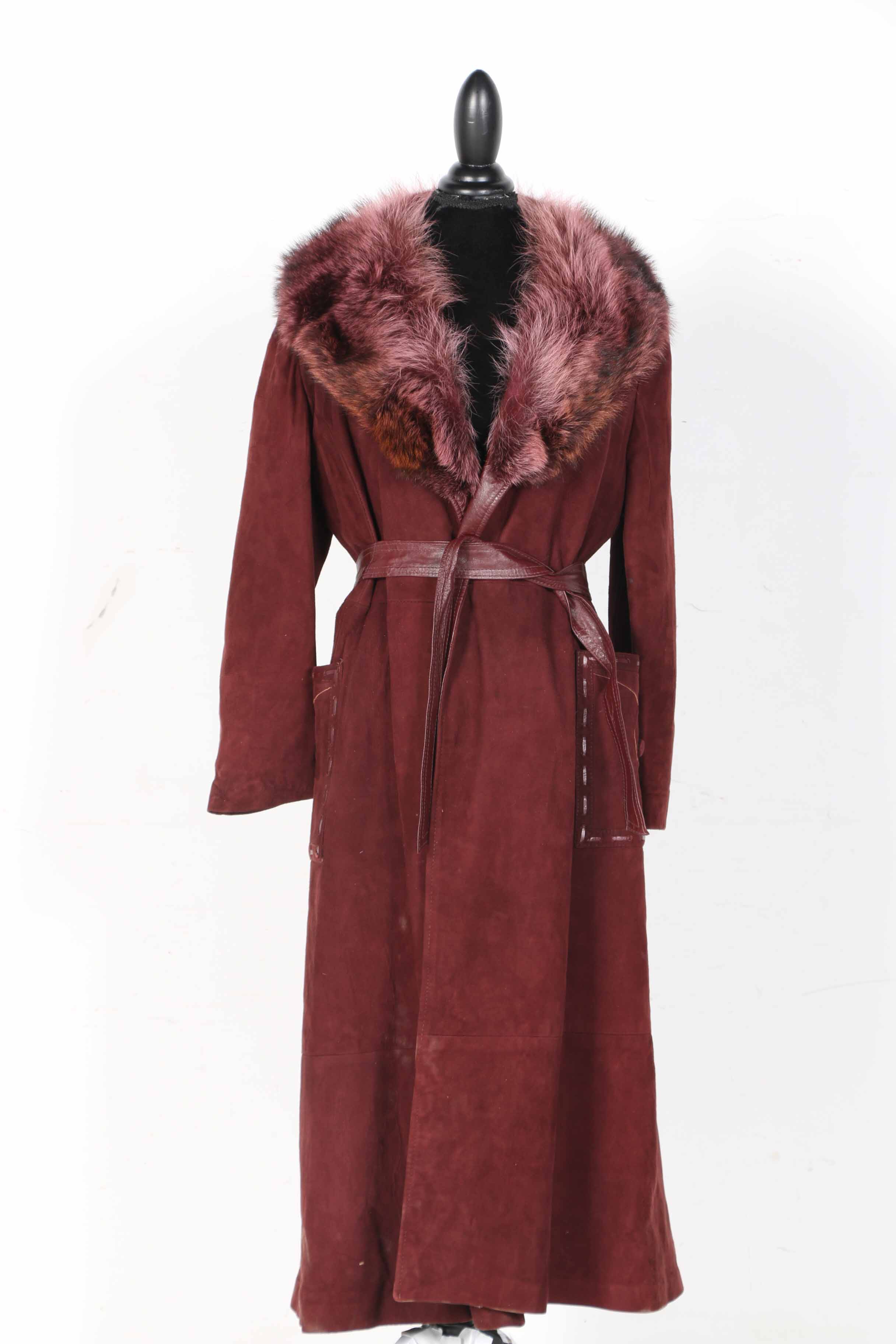 Charlotte's-West of Akron Suede and Fox Fur Coat