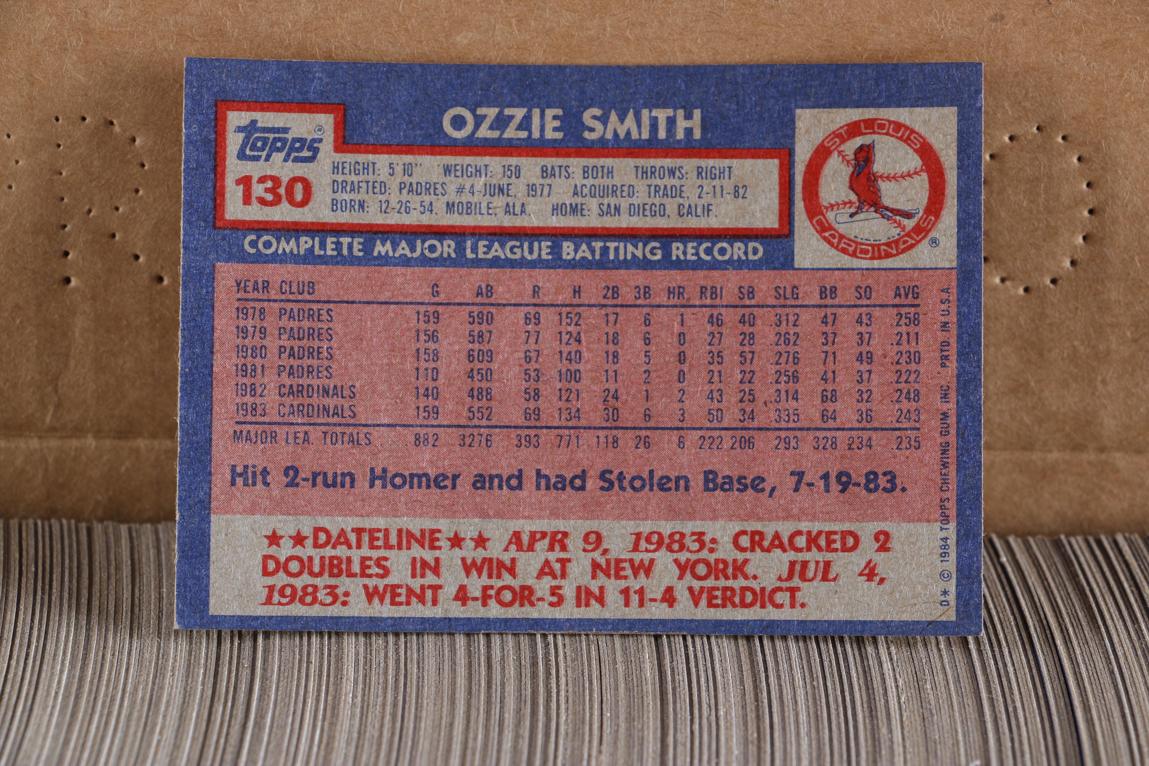 Boxes of Baseball Cards