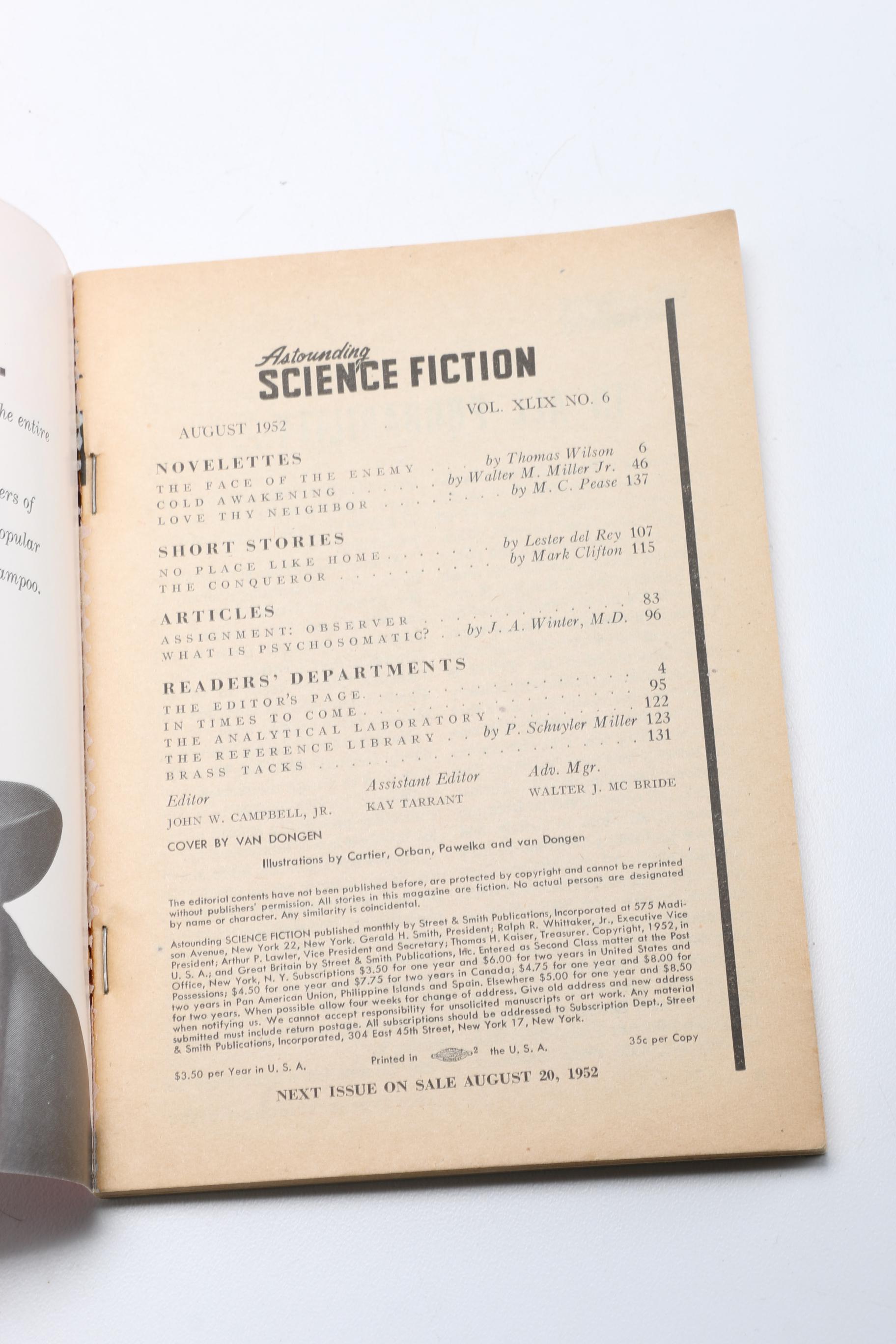 Collection of "Astounding Science Fiction" Pulp Fiction Magazines