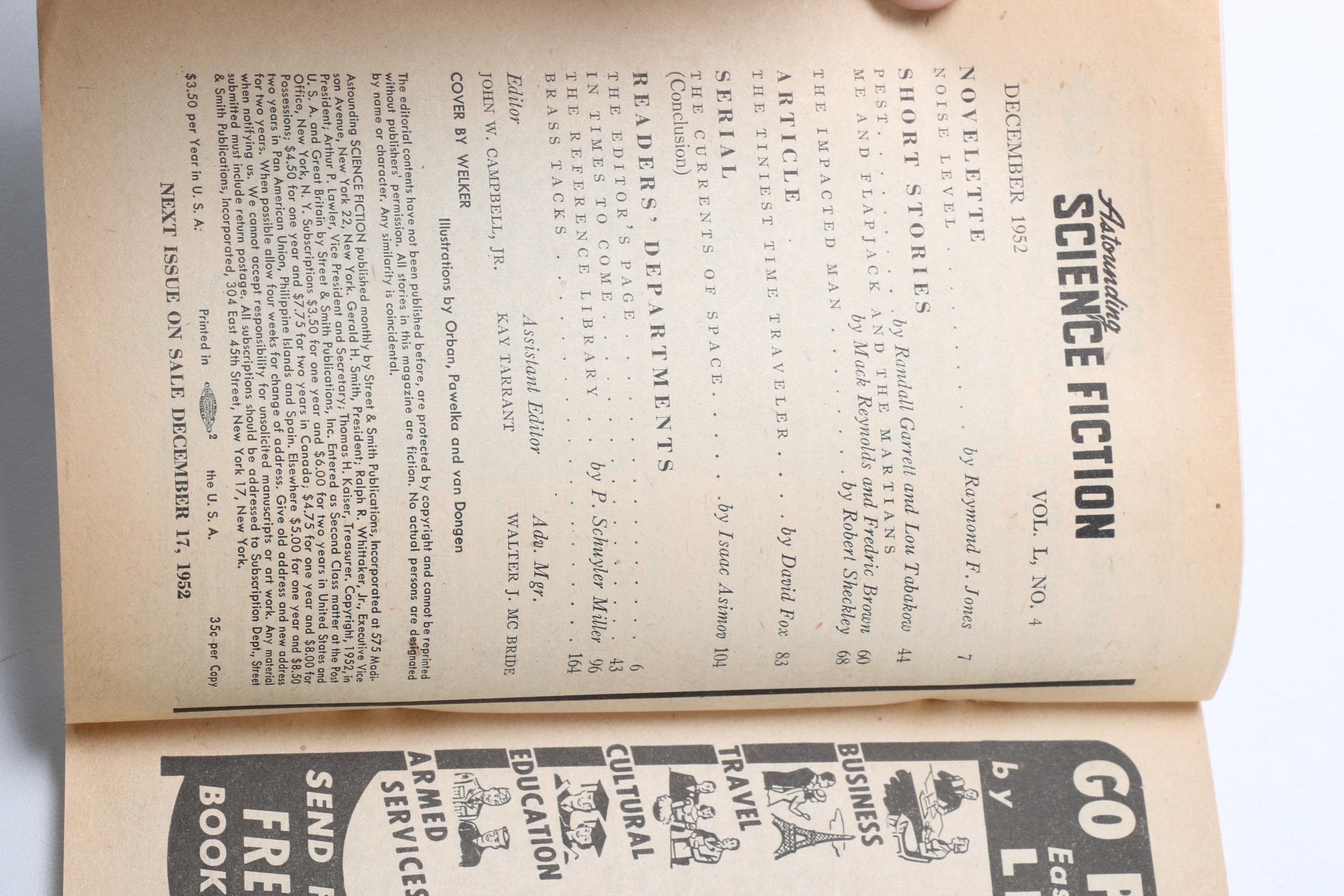 Collection of "Astounding Science Fiction" Pulp Fiction Magazines