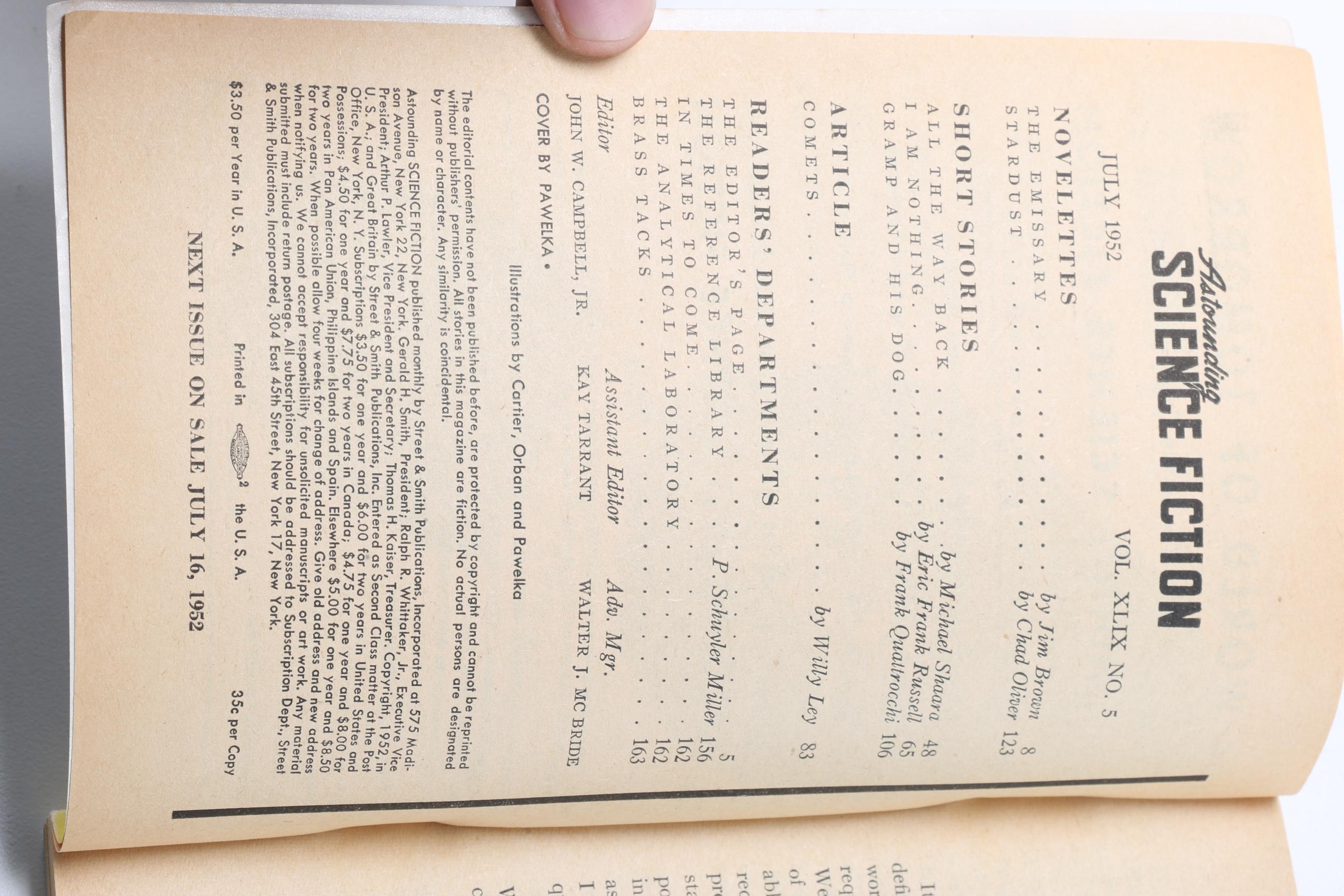 Collection of "Astounding Science Fiction" Pulp Fiction Magazines