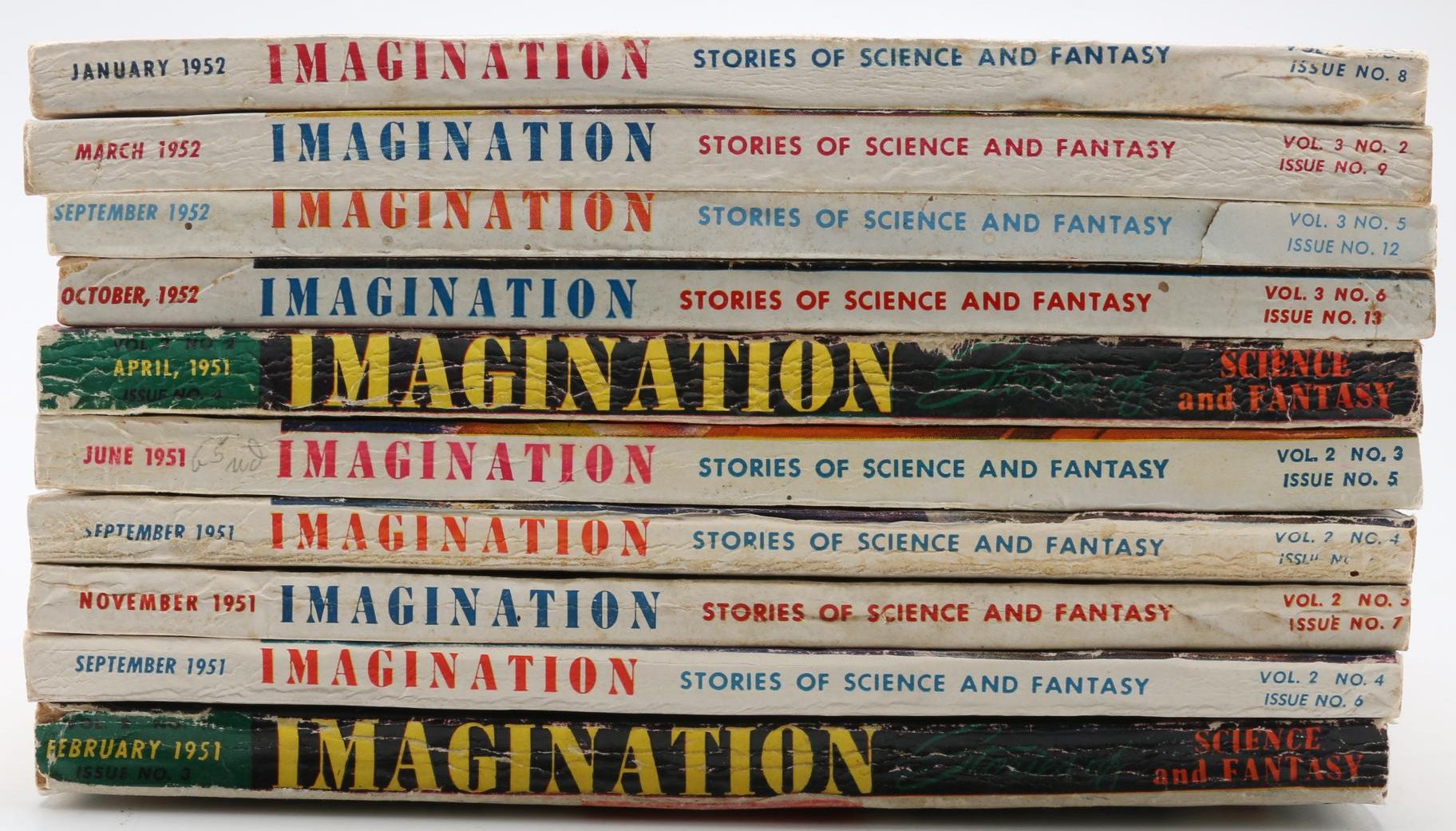 1951-52 Ten Issues of "Imagination Stories of Science and Fantasy"