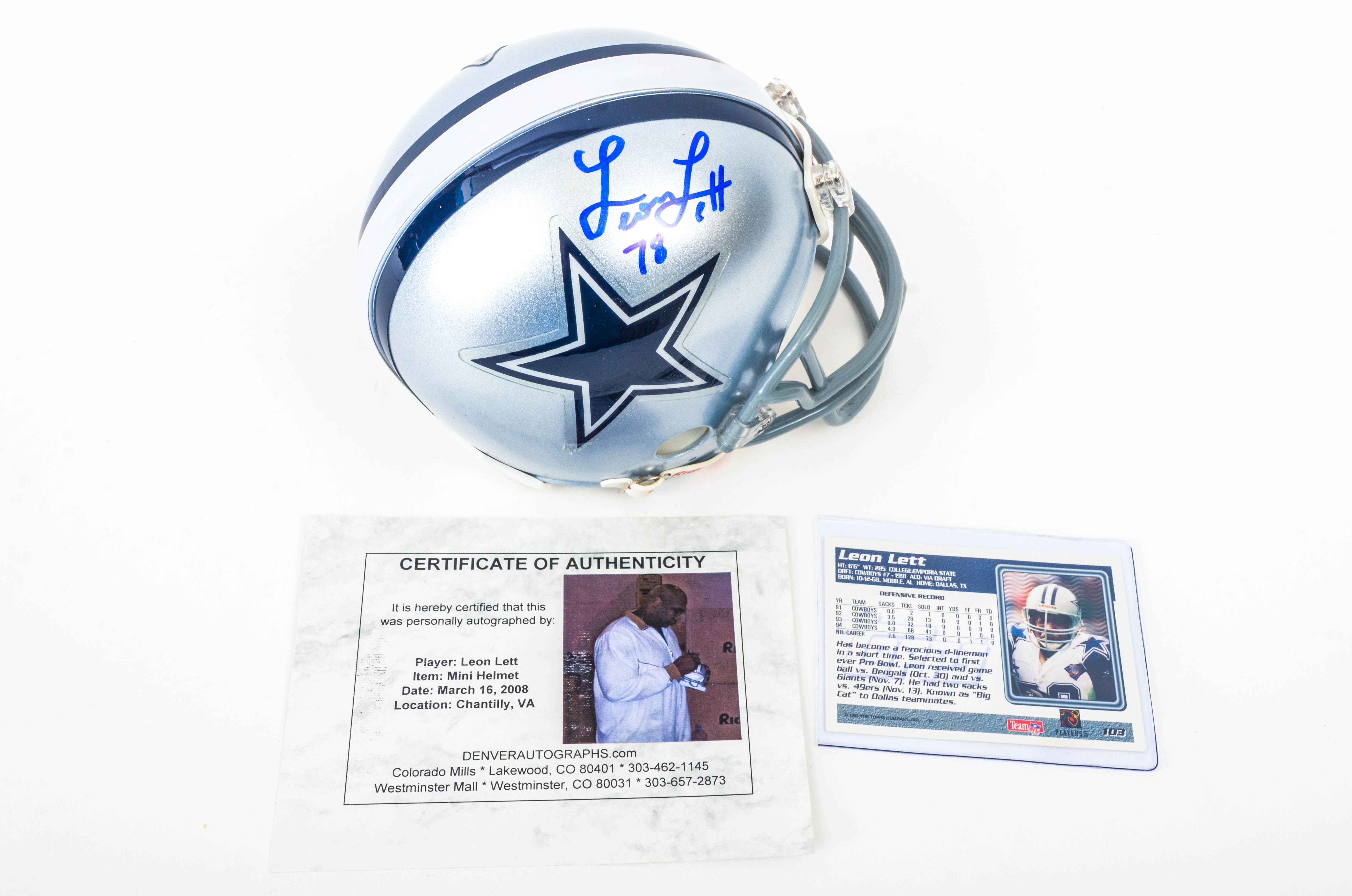 Dallas Cowboys Autographed Mini Helmets