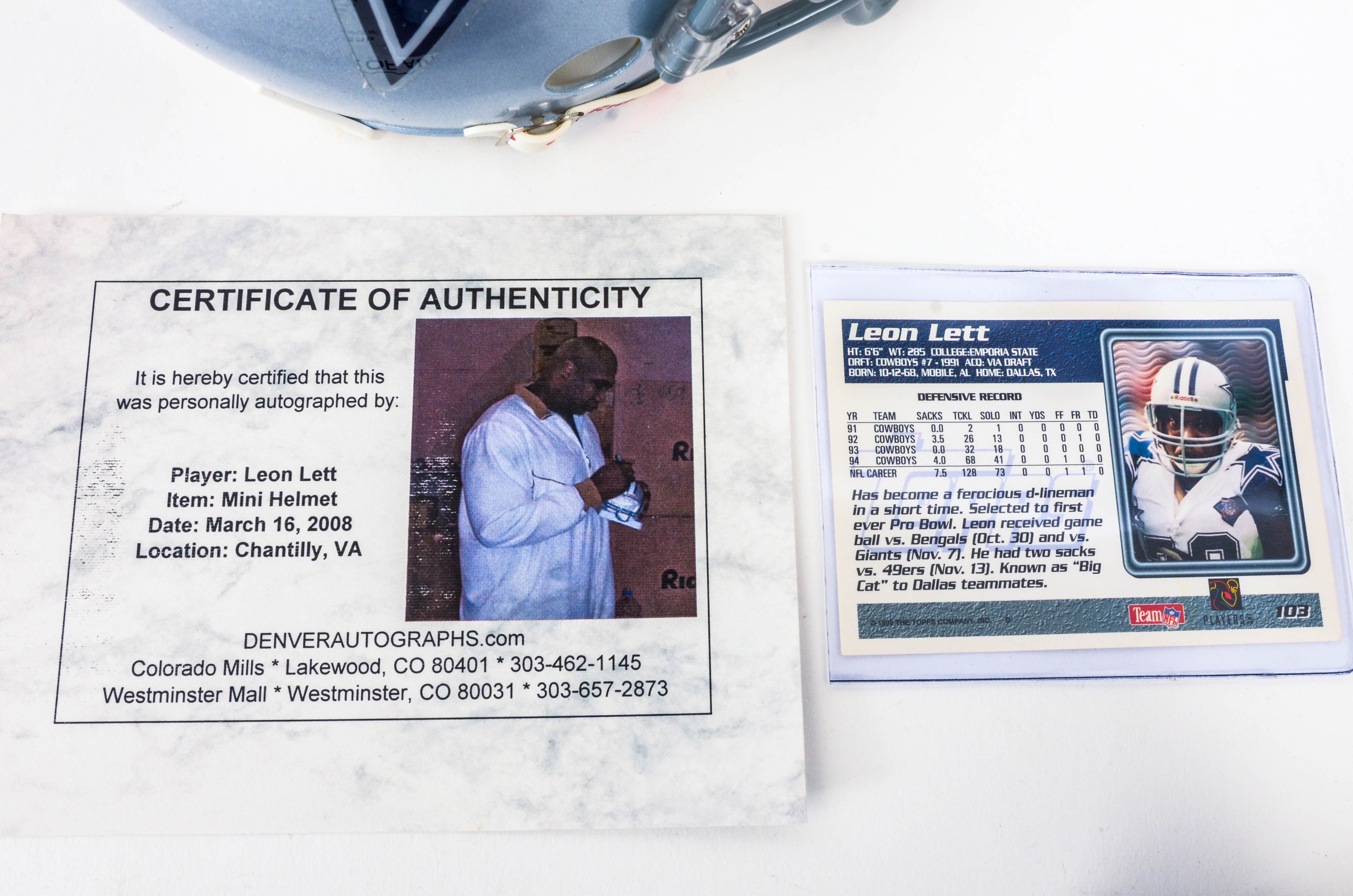 Dallas Cowboys Autographed Mini Helmets