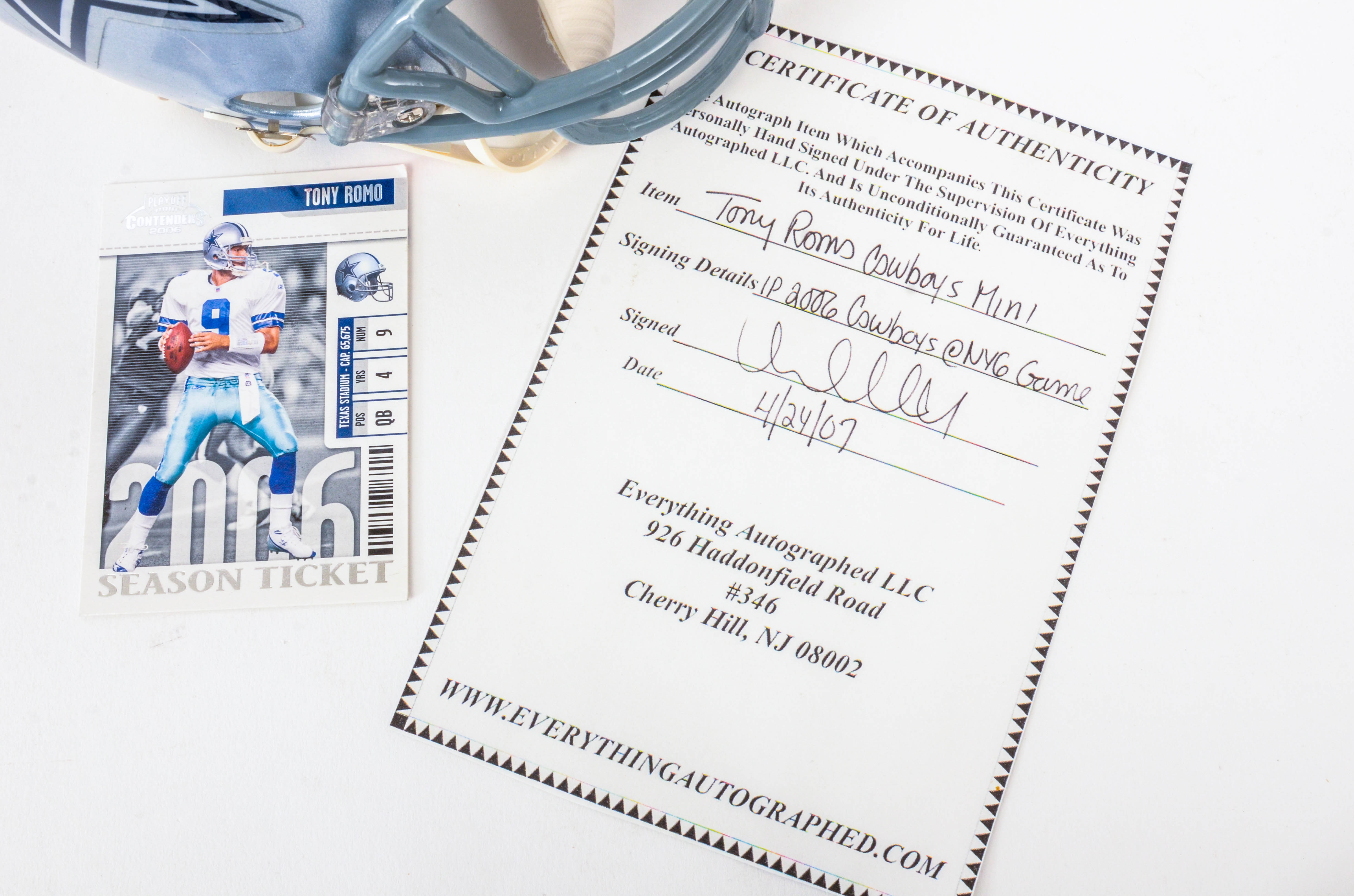 Dallas Cowboys Autographed Mini Helmets