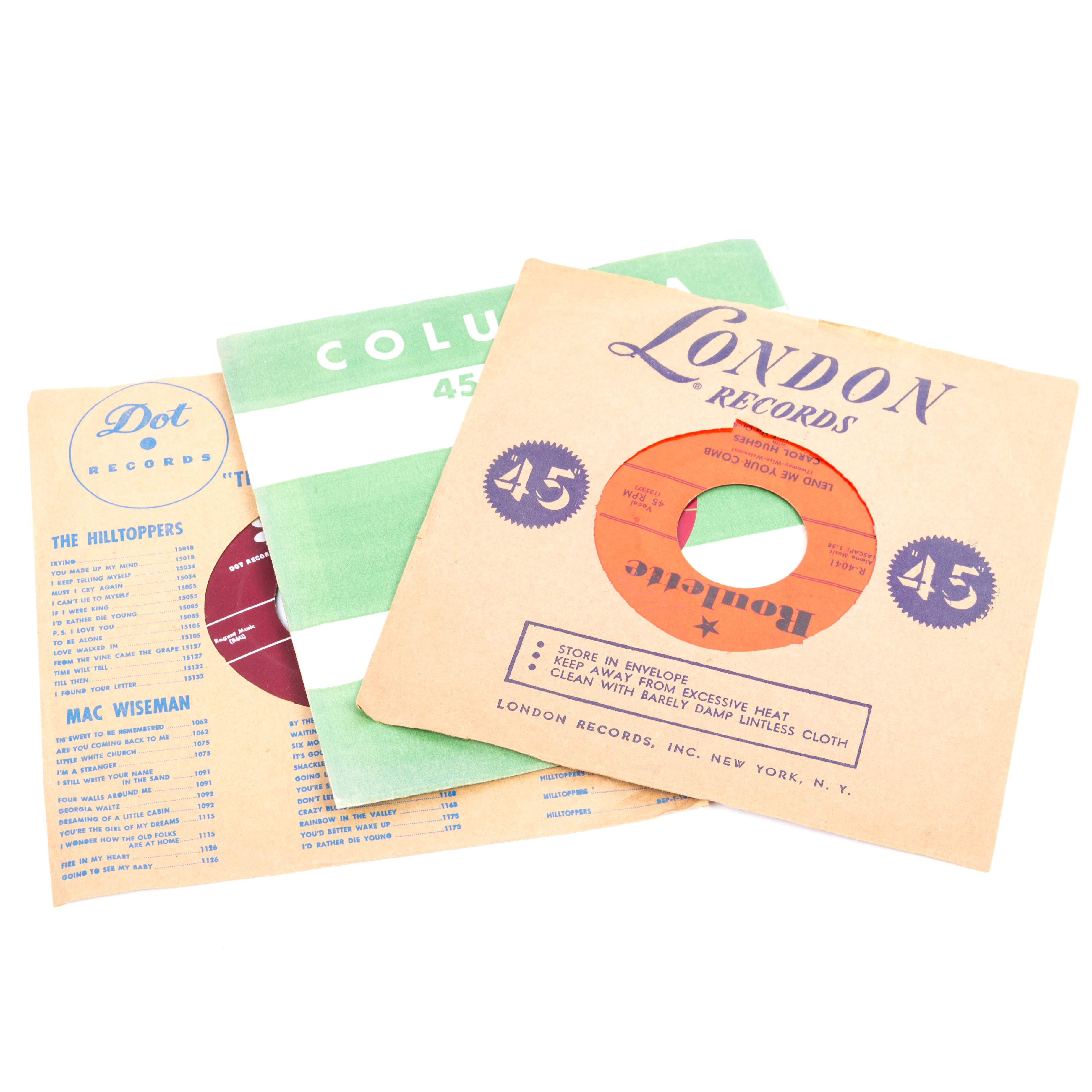 Rosemary Clooney and Other Vintage 45 rpm Records