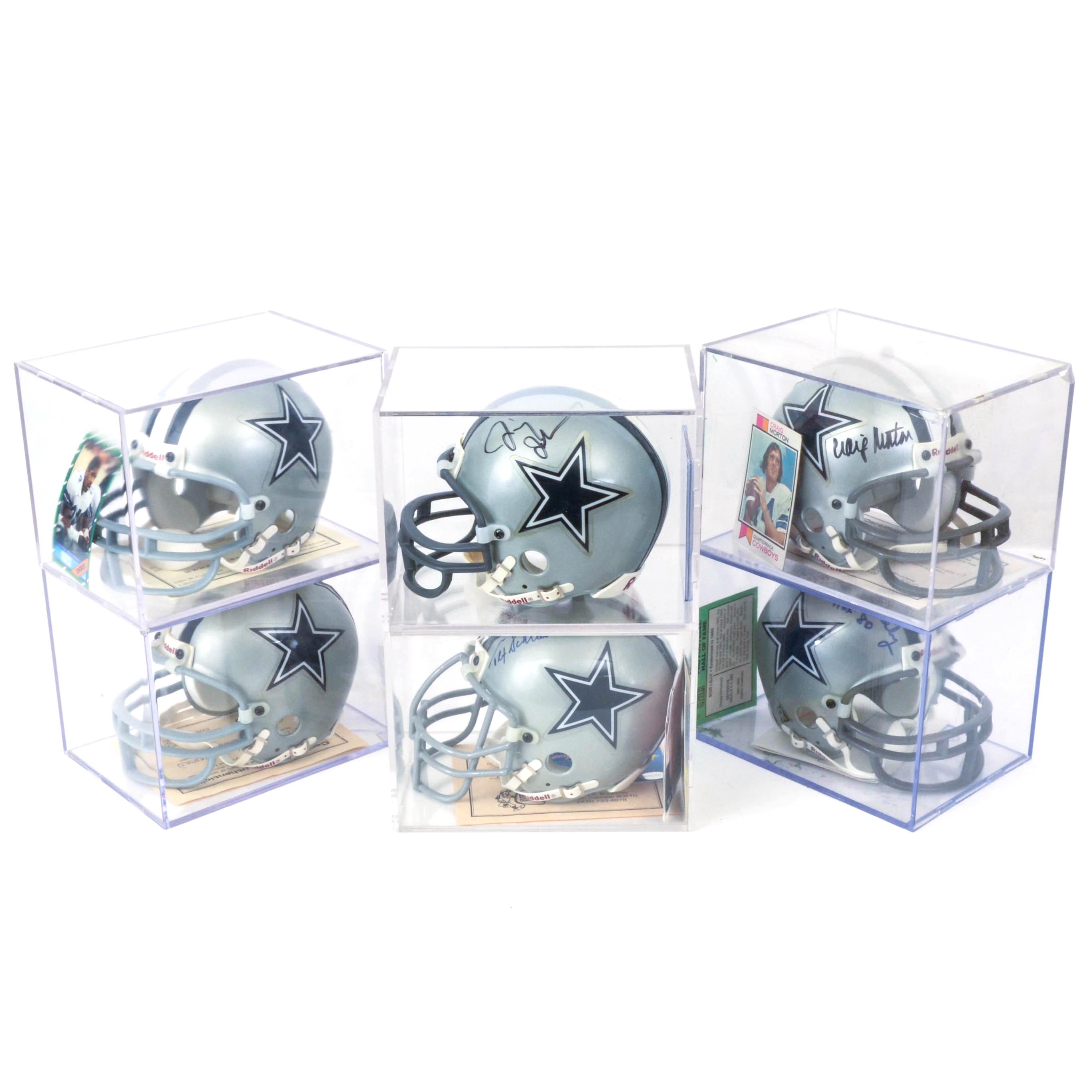 Dallas Cowboys Autographed Mini Helmets