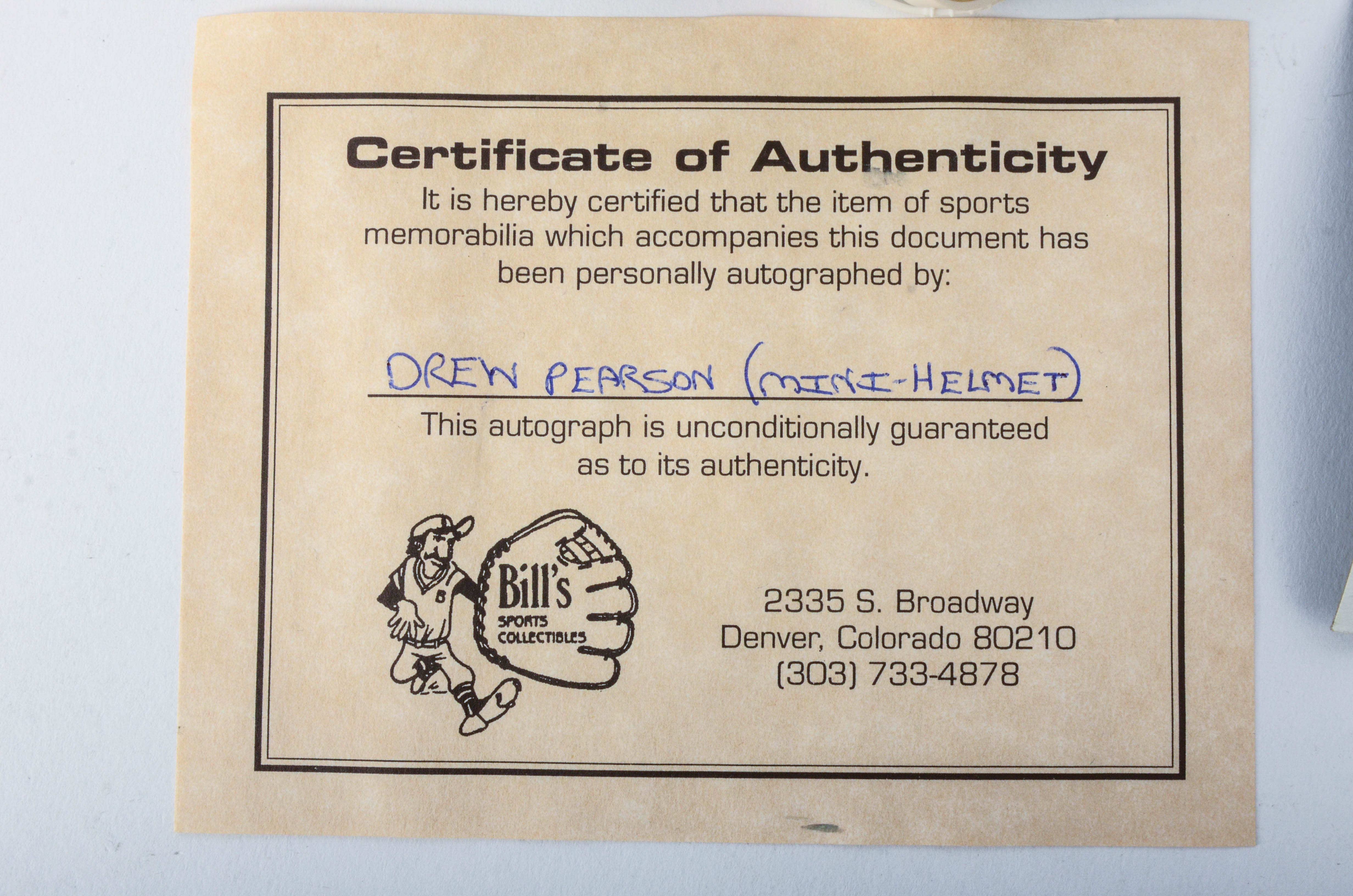 Dallas Cowboys Autographed Mini Helmets