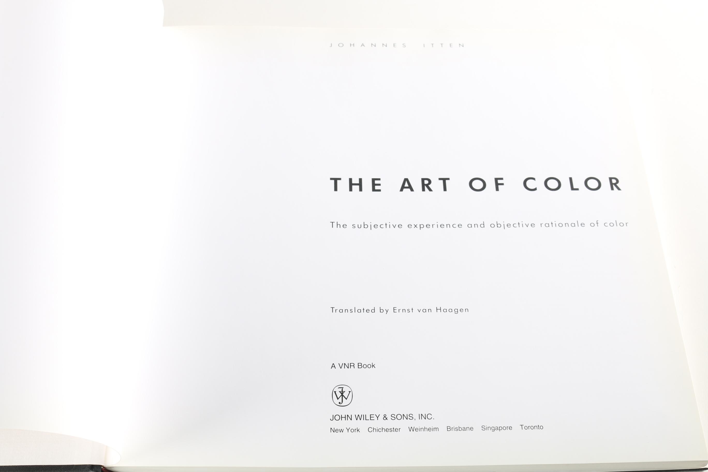 Hardcover "The Art Of Color" by Johannes Itten Book