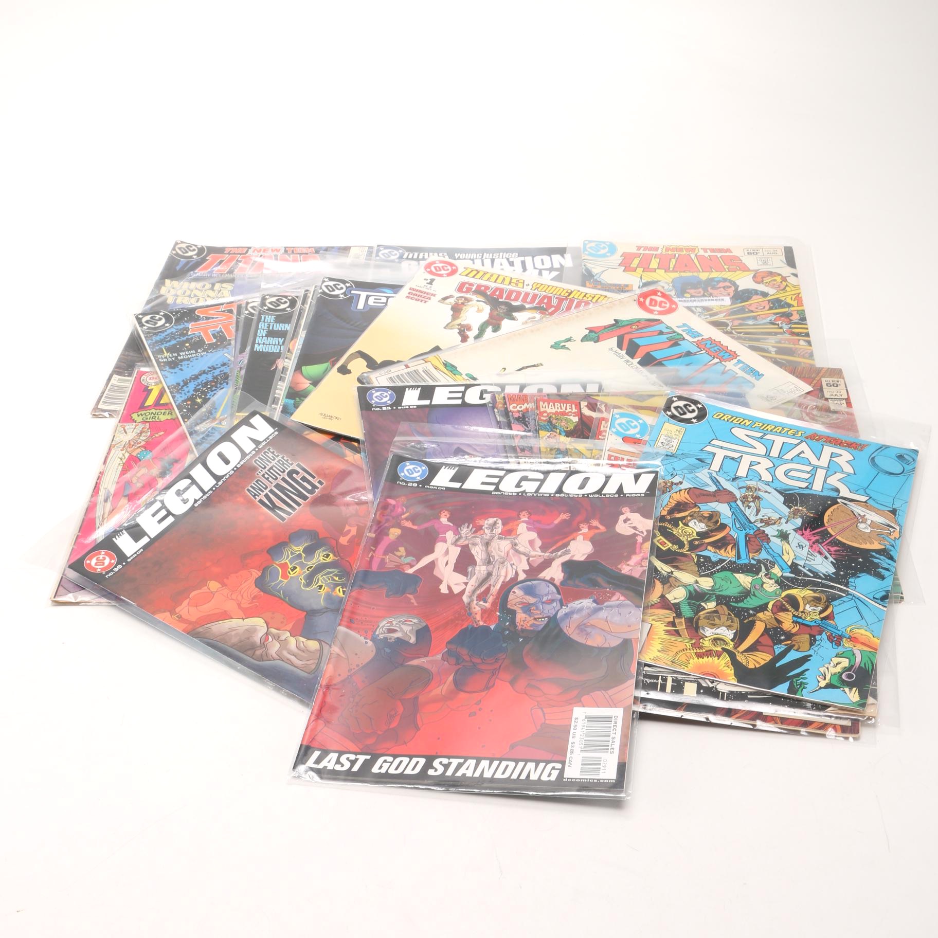 Bronze and Modern Age "The Legion", "Star Trek" "Teen Titans" and "X Factor" Comics