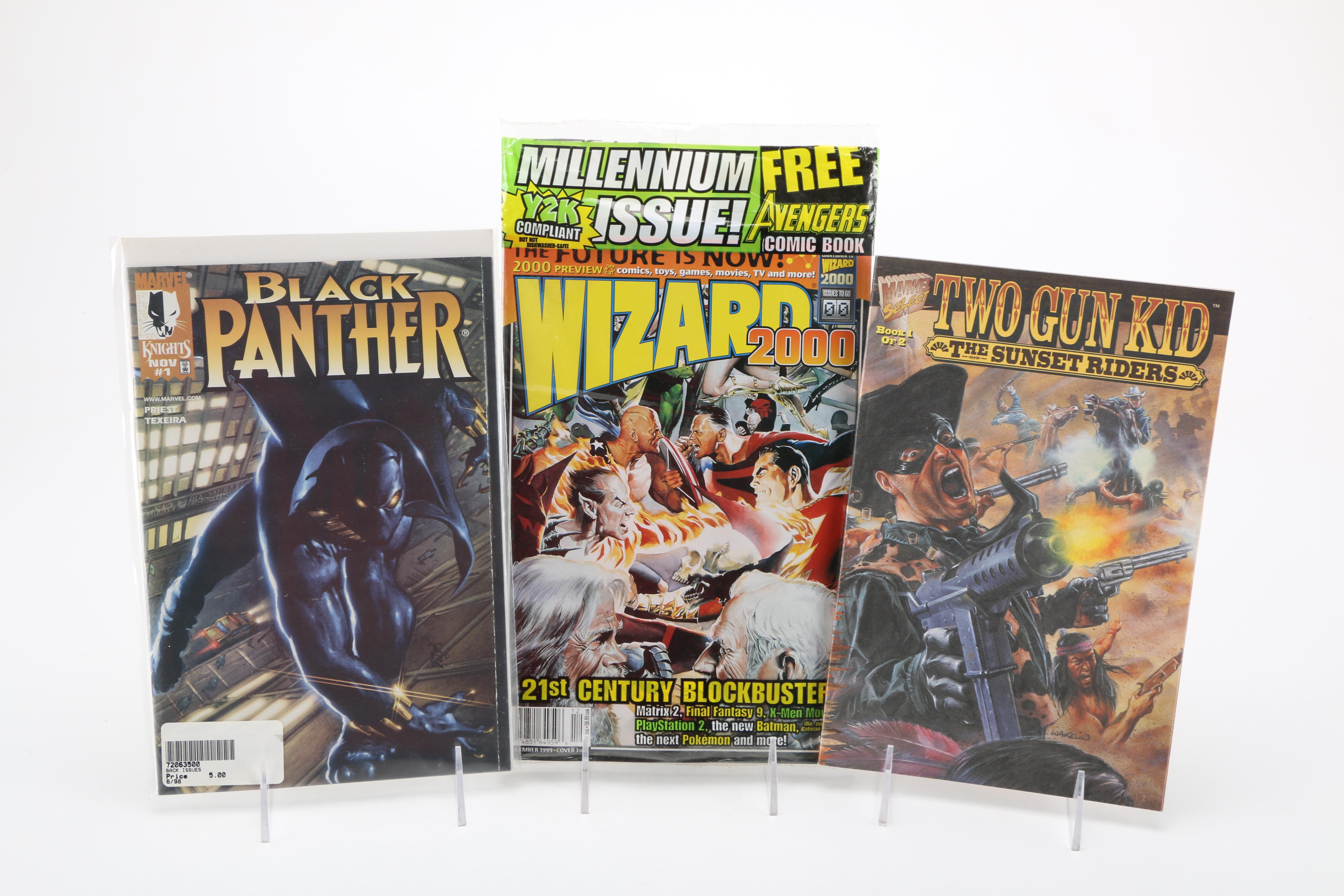 Assorted Modern and Bronze Age Marvel Comics and Graphic Novels with "Wizard 2000" Comic Magazine