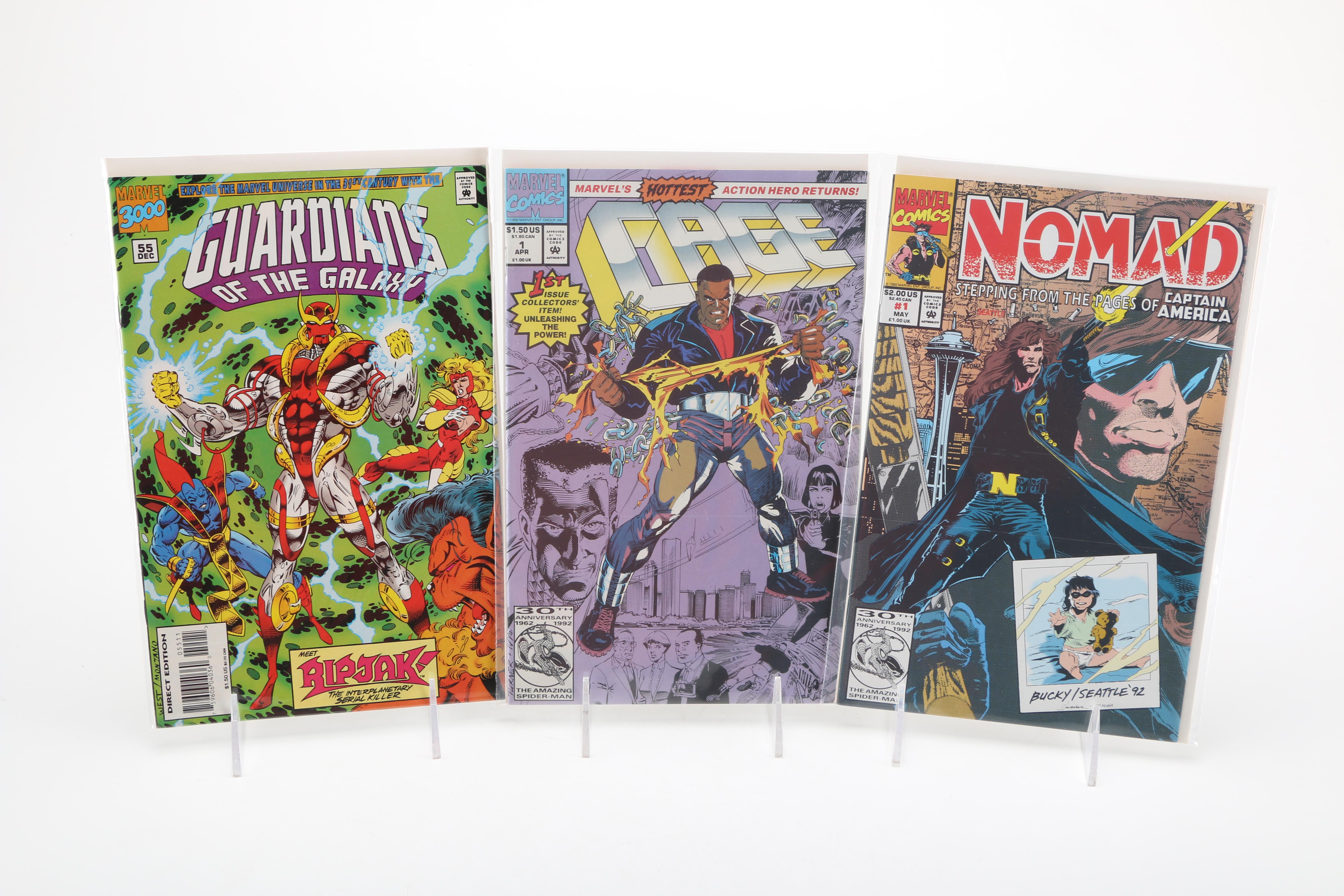 Assorted Modern and Bronze Age Marvel Comics and Graphic Novels with "Wizard 2000" Comic Magazine