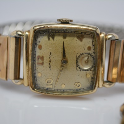 Vintage 14K Gold Filled Hamilton Watch and Bulova Watch Face