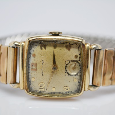 Vintage 14K Gold Filled Hamilton Watch and Bulova Watch Face