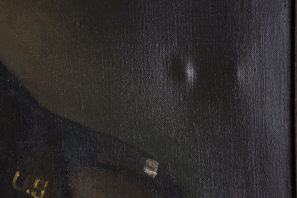 Oil Portrait of U.S. WWII Soldier Adolph J. Bennett